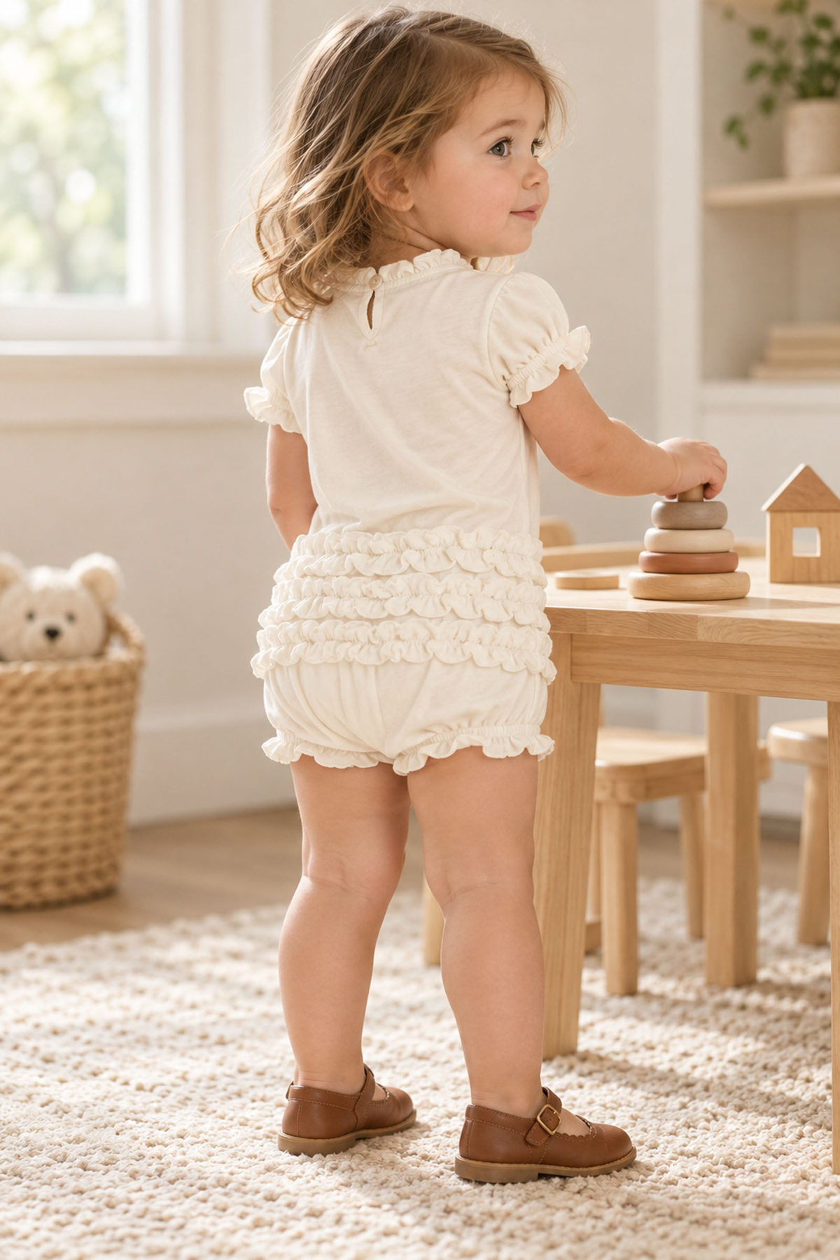 KICKEE Sweet Romper, Natural
