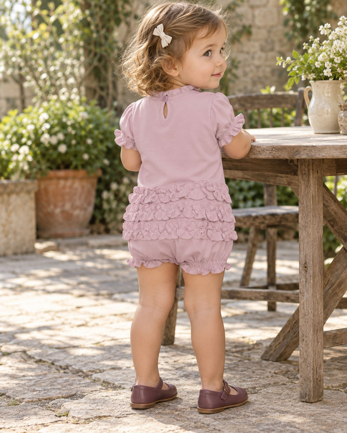 KICKEE Sweet Romper, Sweet Pea