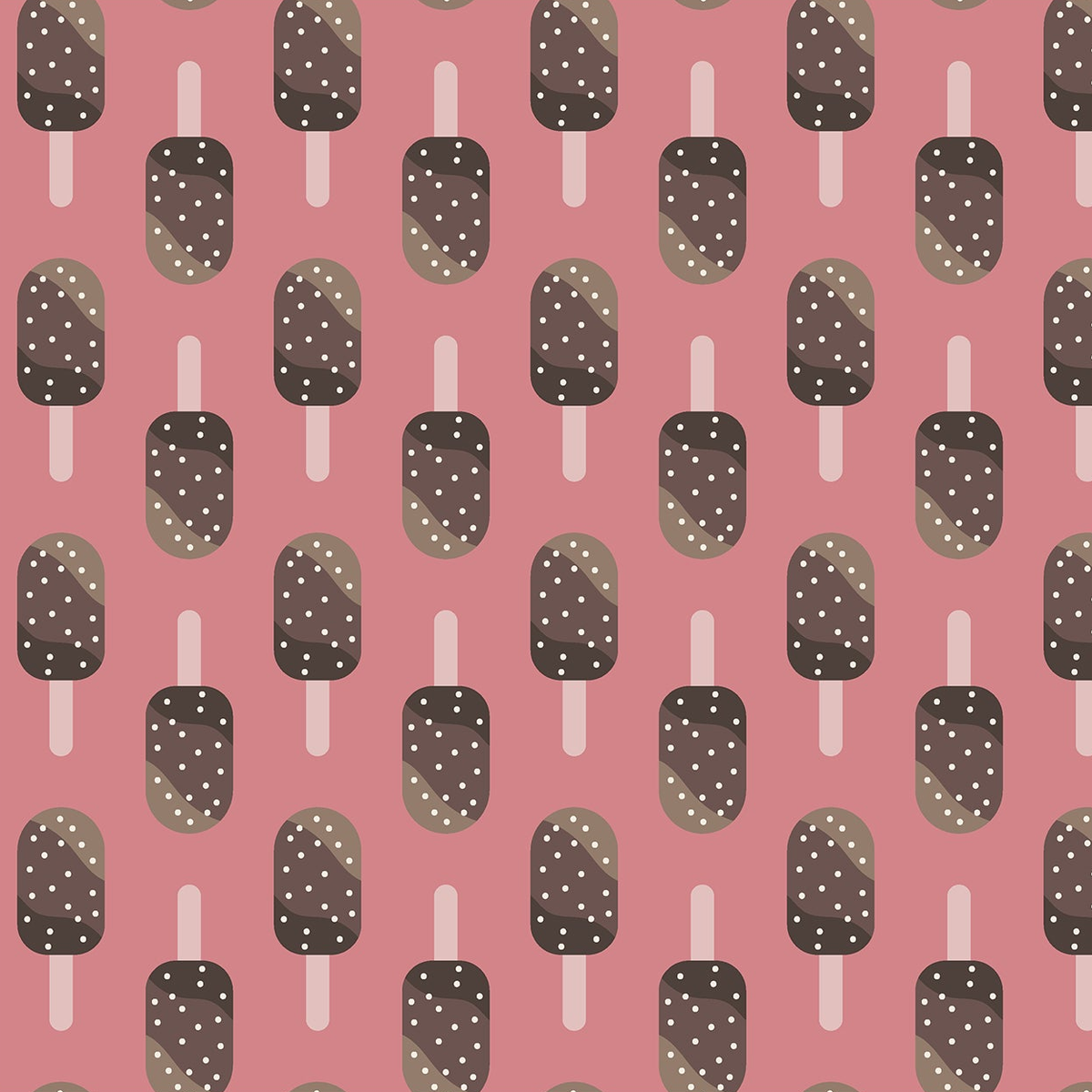 Desert Rose Ice Cream Bars print-only swatch, exact artwork crop without palette labels or margins.