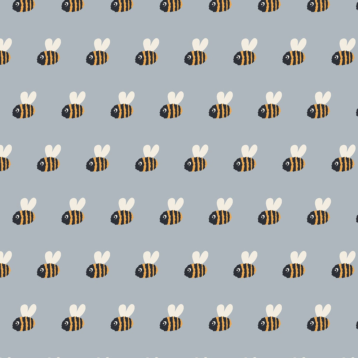 Pearl Blue Baby Bumblebee print-only swatch, exact artwork crop without palette labels or margins.