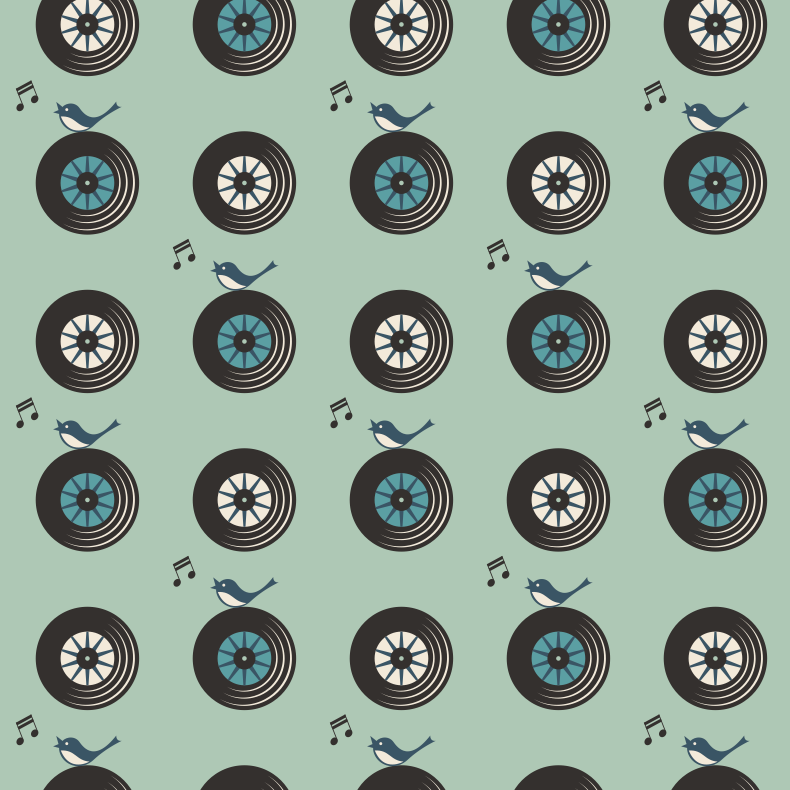Pistachio Records Birds official print artwork swatch.