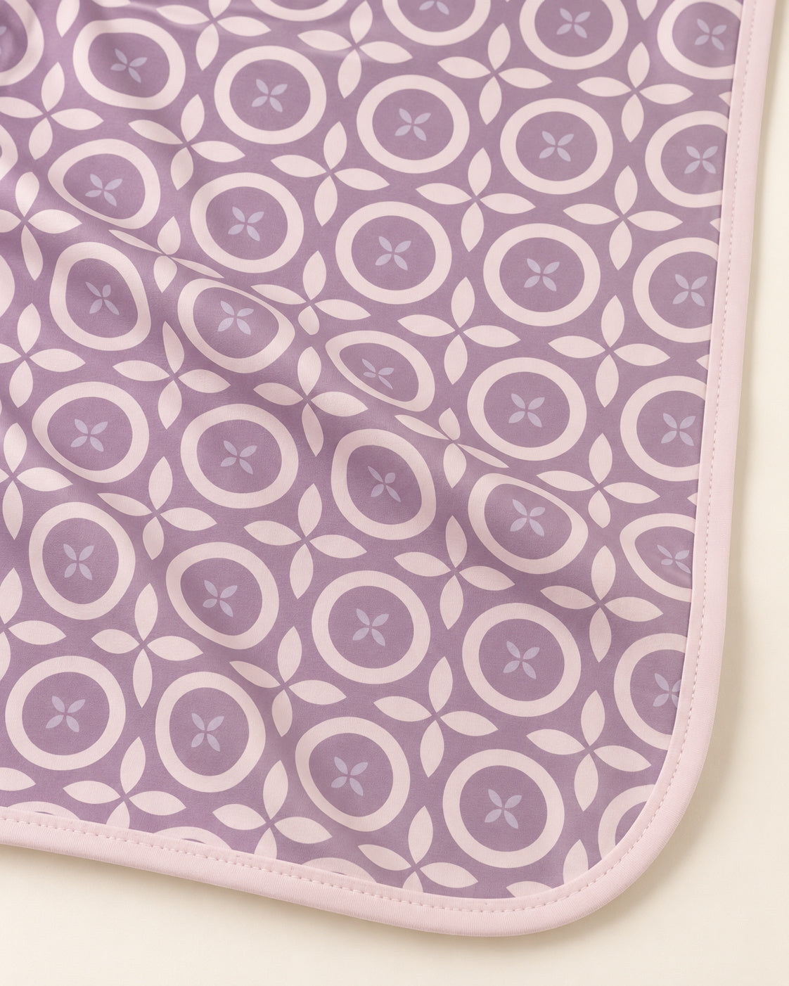 Lavender Flower Lattice receiving-blanket detail
