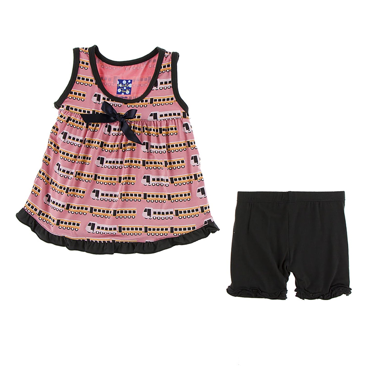 Print Swing Tank with Shorts Outfit Set in Desert Rose Indian Train (359016)