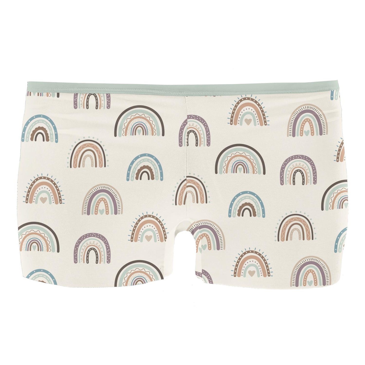 Women's Print Boy Short Underwear in Earthy Rainbows (354052)