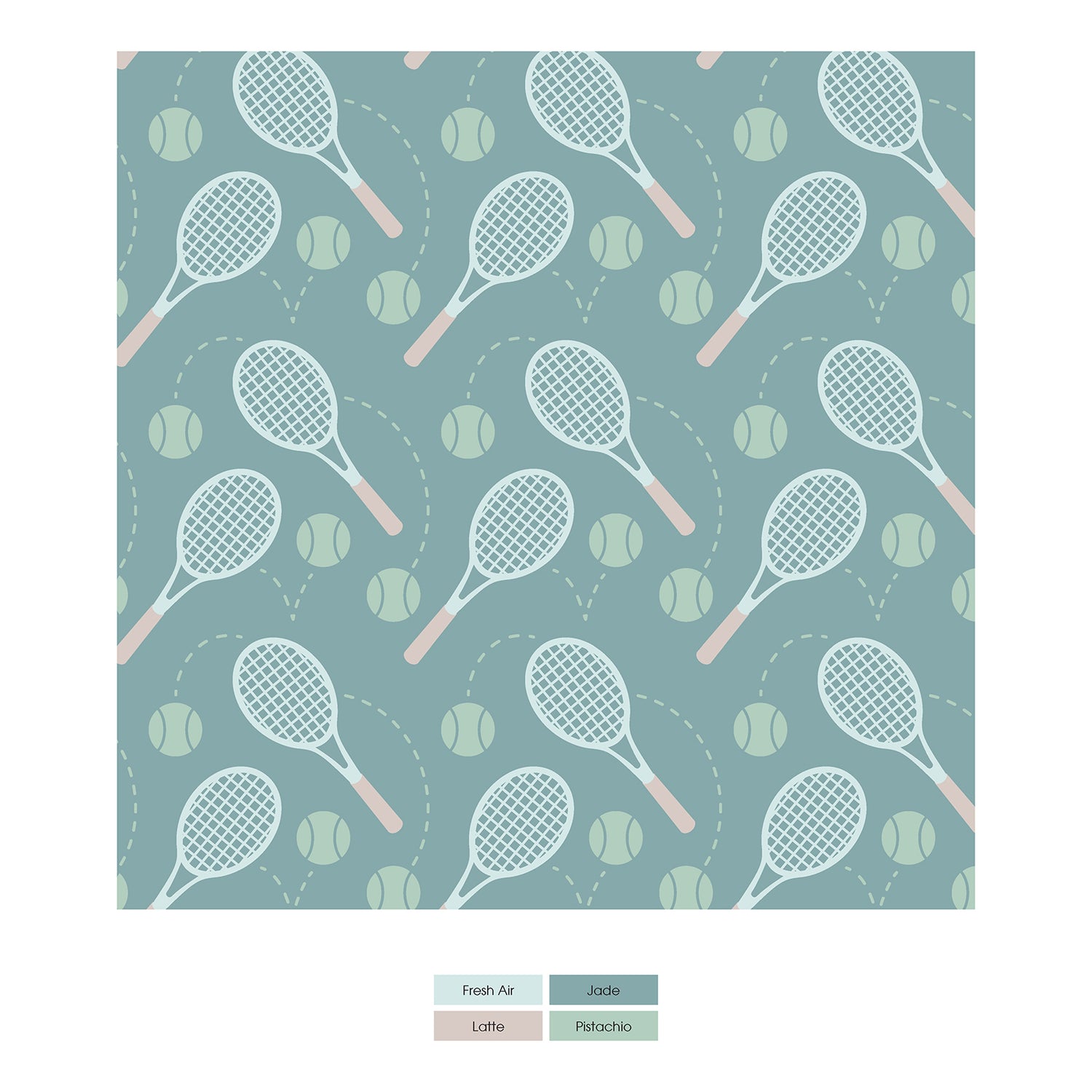 Print Swaddling Blanket in Jade Tennis (330681)