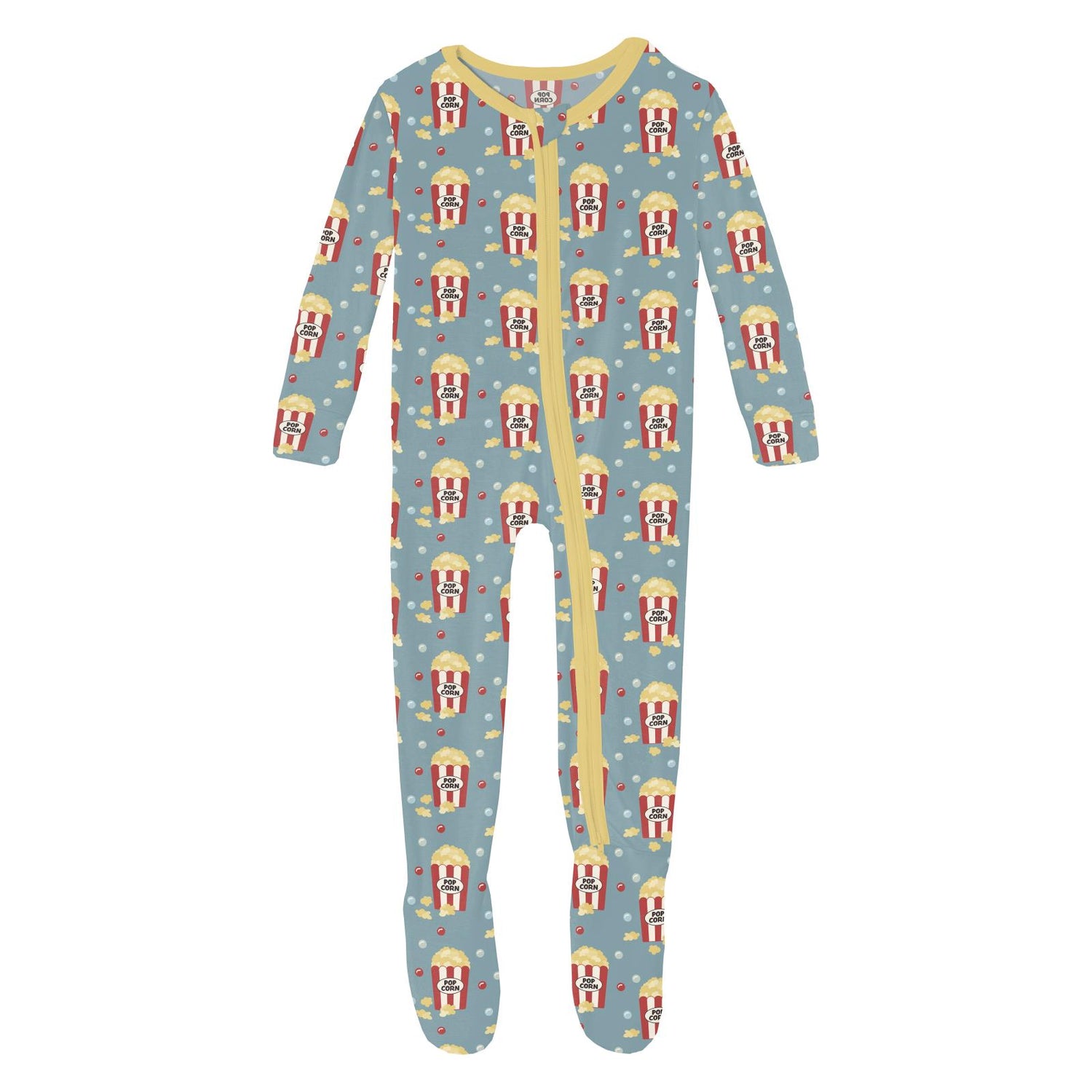 Print Footie with 2 Way Zipper in Stormy Sea Movie Night (351339)