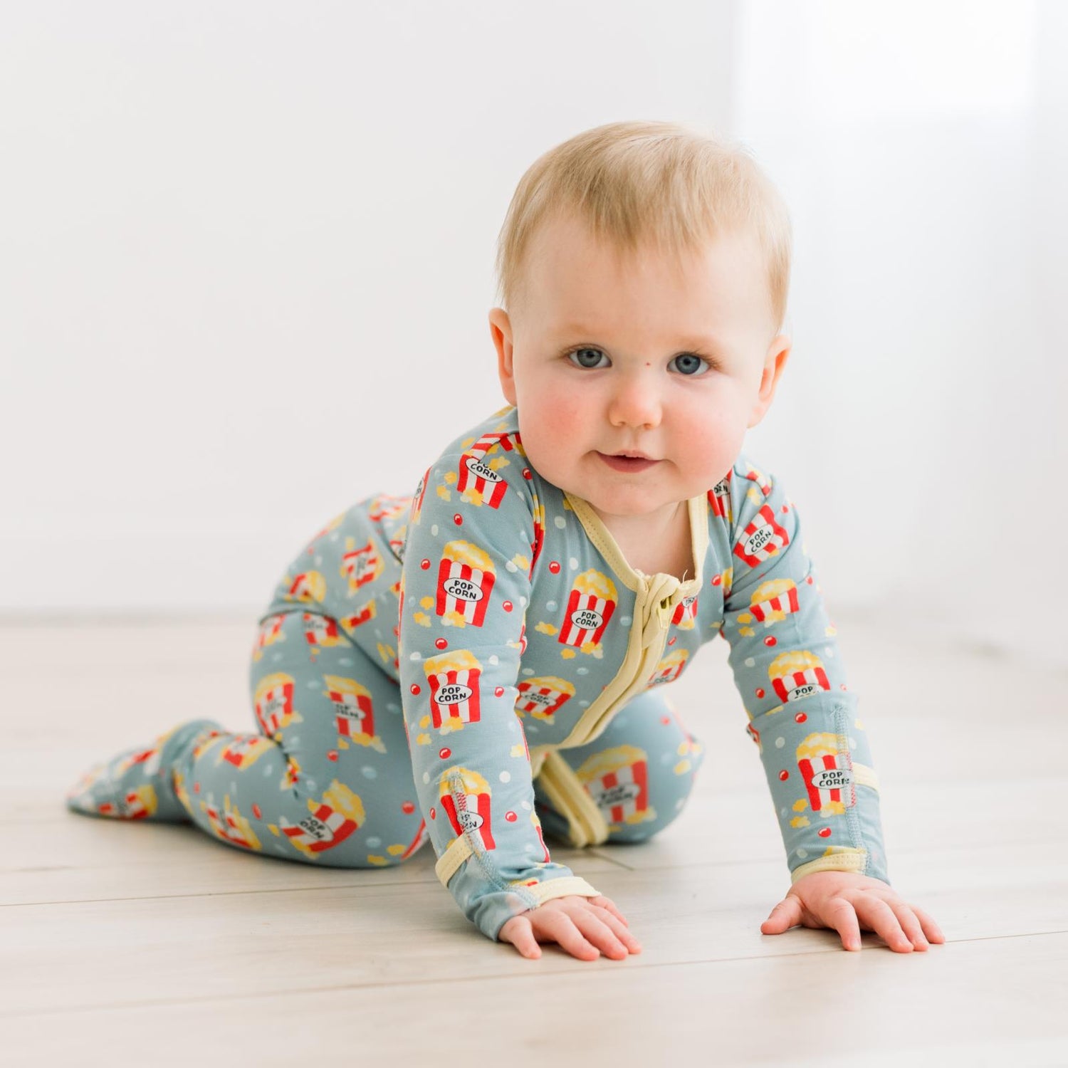 Print Footie with 2 Way Zipper in Stormy Sea Movie Night (351349)