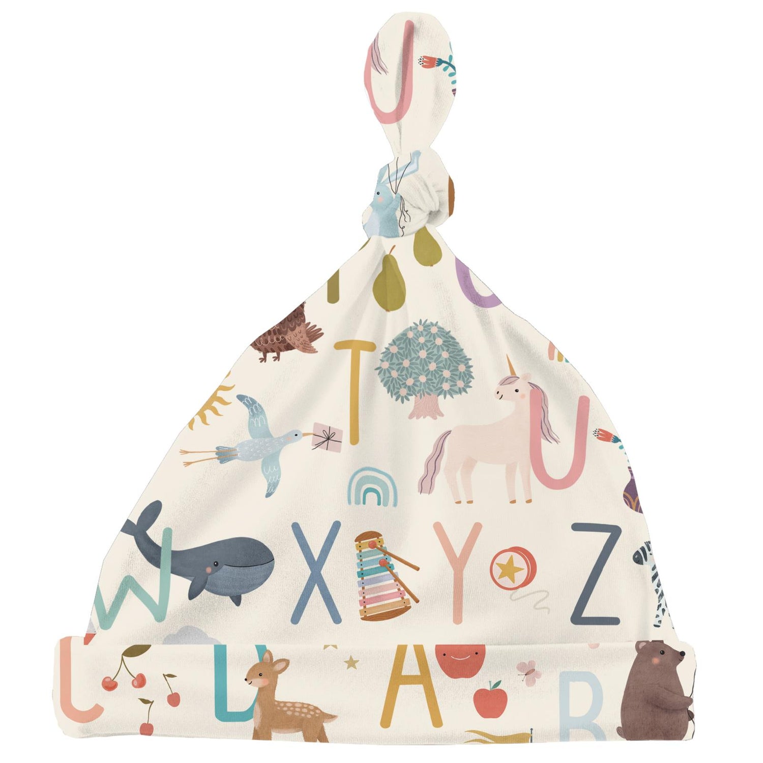 Print Knot Hat in Animal Alphabet (351575)