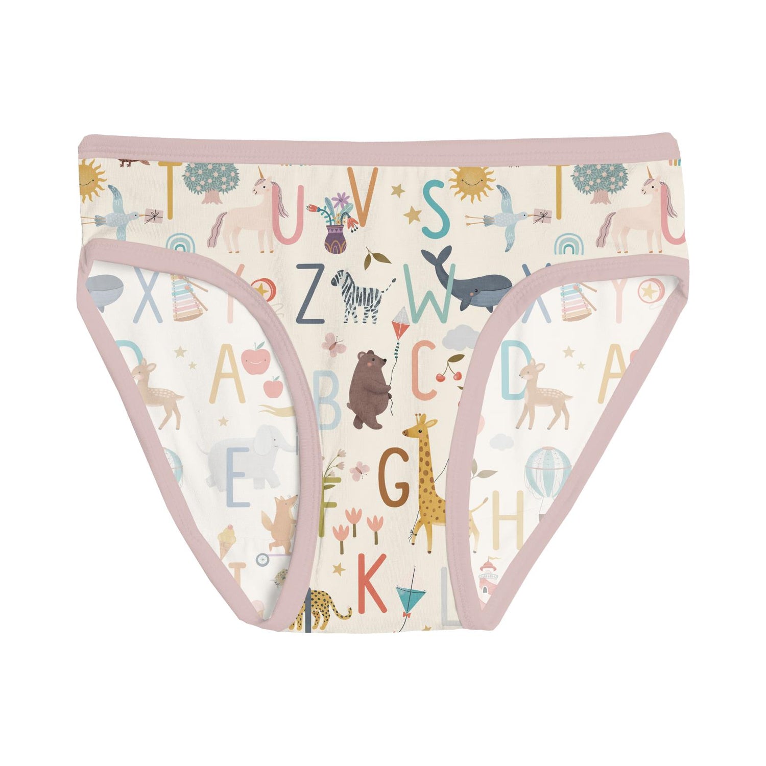 Print Girl's Underwear in Animal Alphabet (351608)