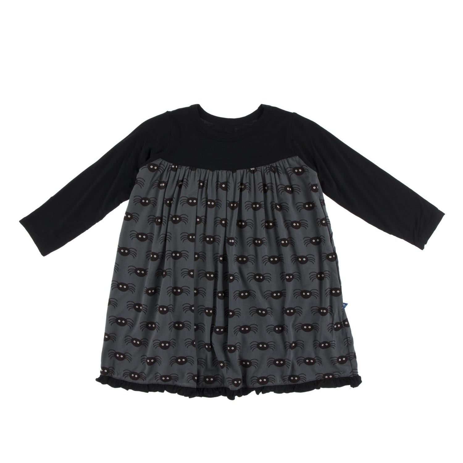 Print Long Sleeve Swing Dress in Stone Spiders (288514)