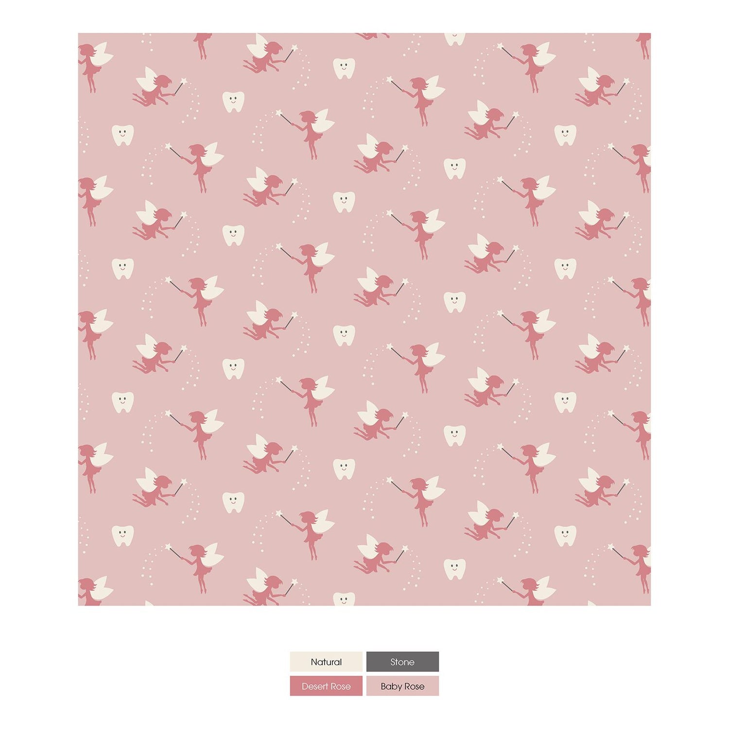 Print Short Sleeve Pajama Set in Baby Rose Tooth Fairy (288639)