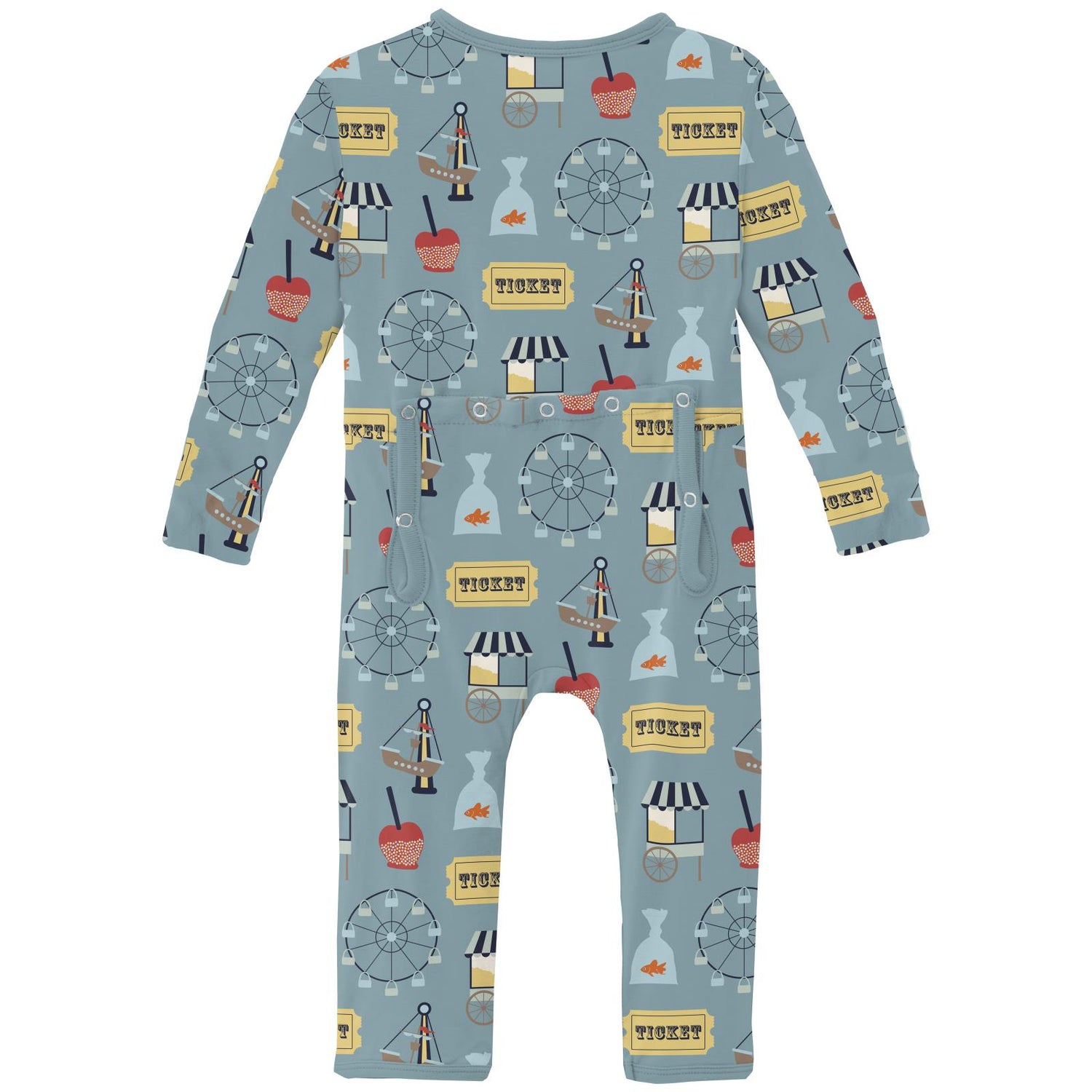 Print Coverall with 2 Way Zipper in Stormy Sea Fall Fair (335563)