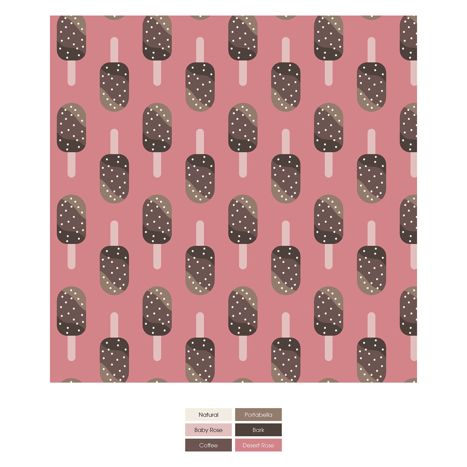 Print Footie with 2 Way Zipper in Desert Rose Ice Cream Bars (354625)