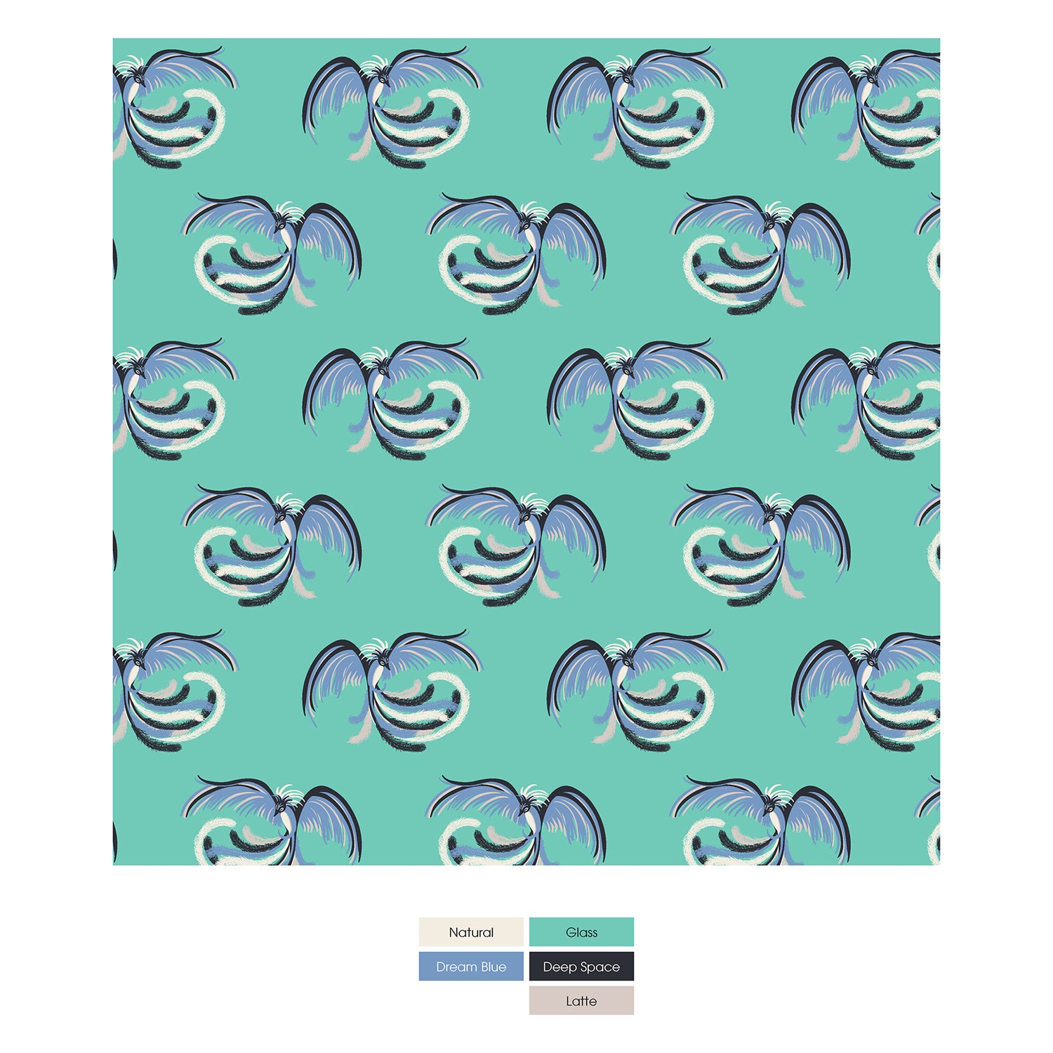 Women's Print Short Sleeve Nightshirt in Glass Phoenix