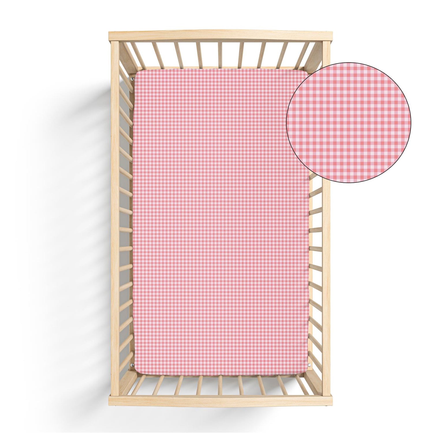 Print Grow-with-Me Crib to Twin Fitted Sheet in Cake Pop Gingham (310526)