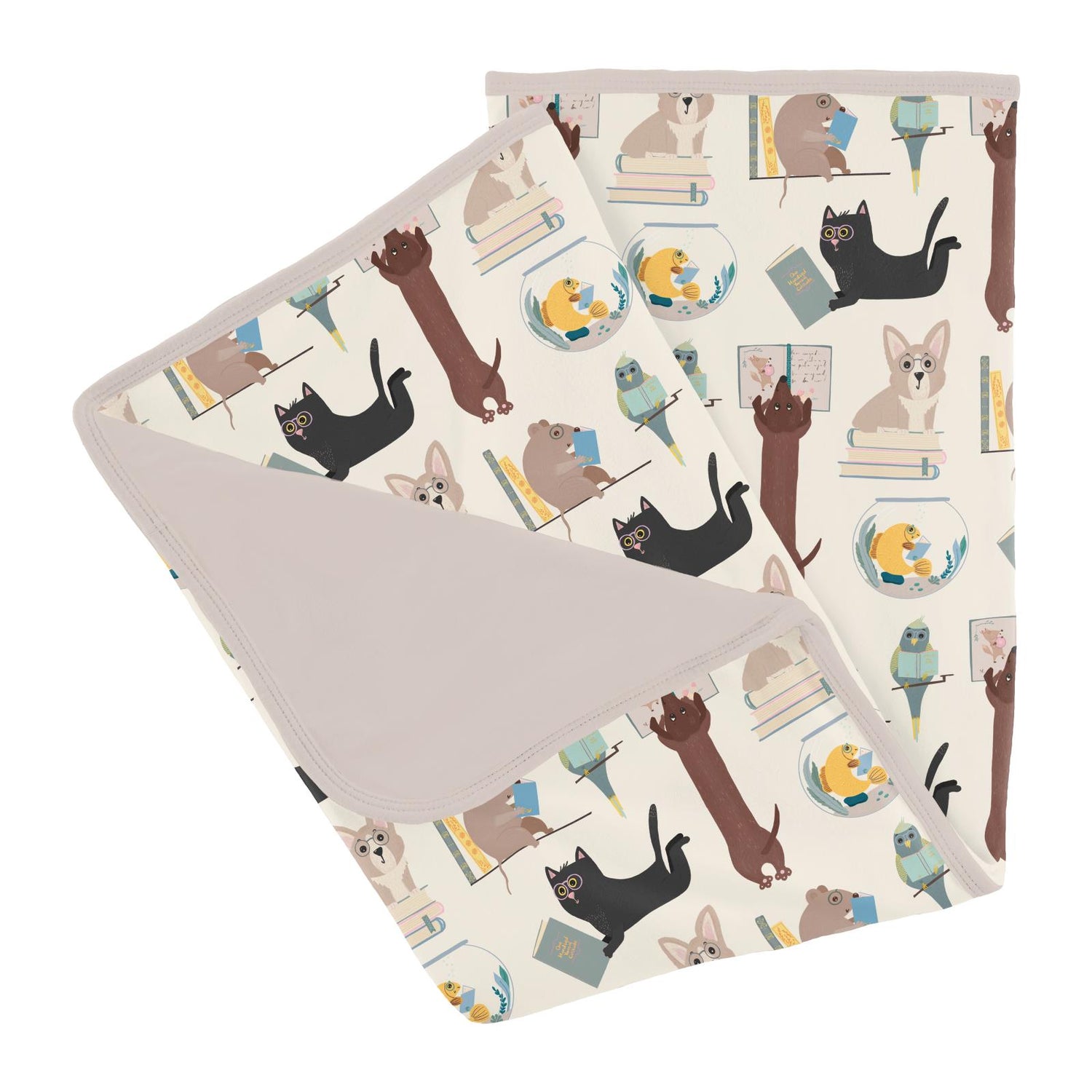 Print Stroller Blanket in Natural Books & Pets (310536)