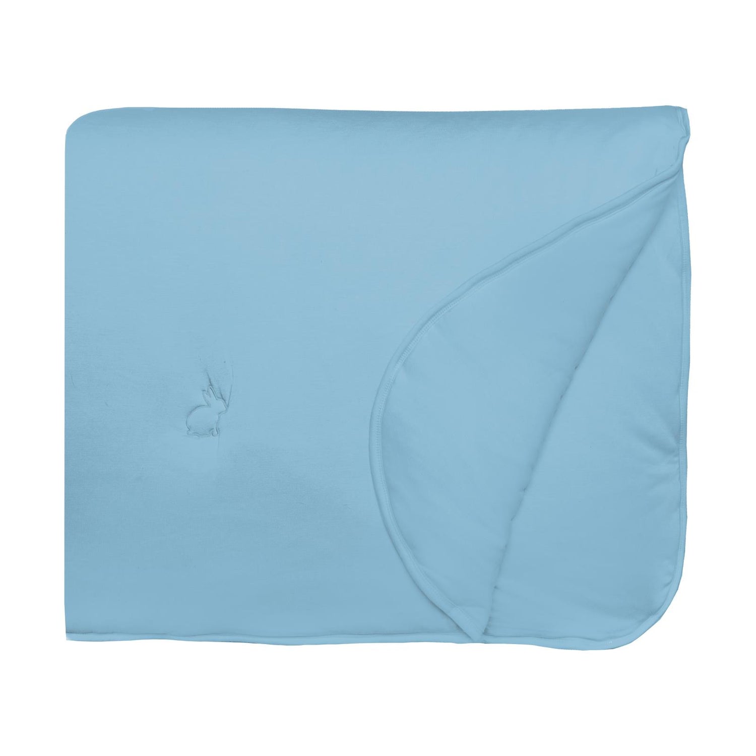 Fluffle Toddler Blanket with Embroidery in Seaside Blue