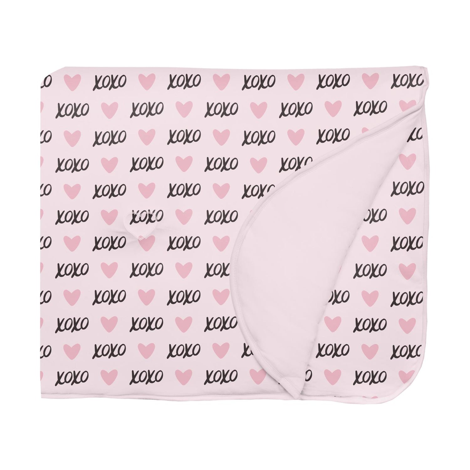 Print Fluffle Toddler Blanket with Embroidery in Shrinking Violet XOXO (310563)