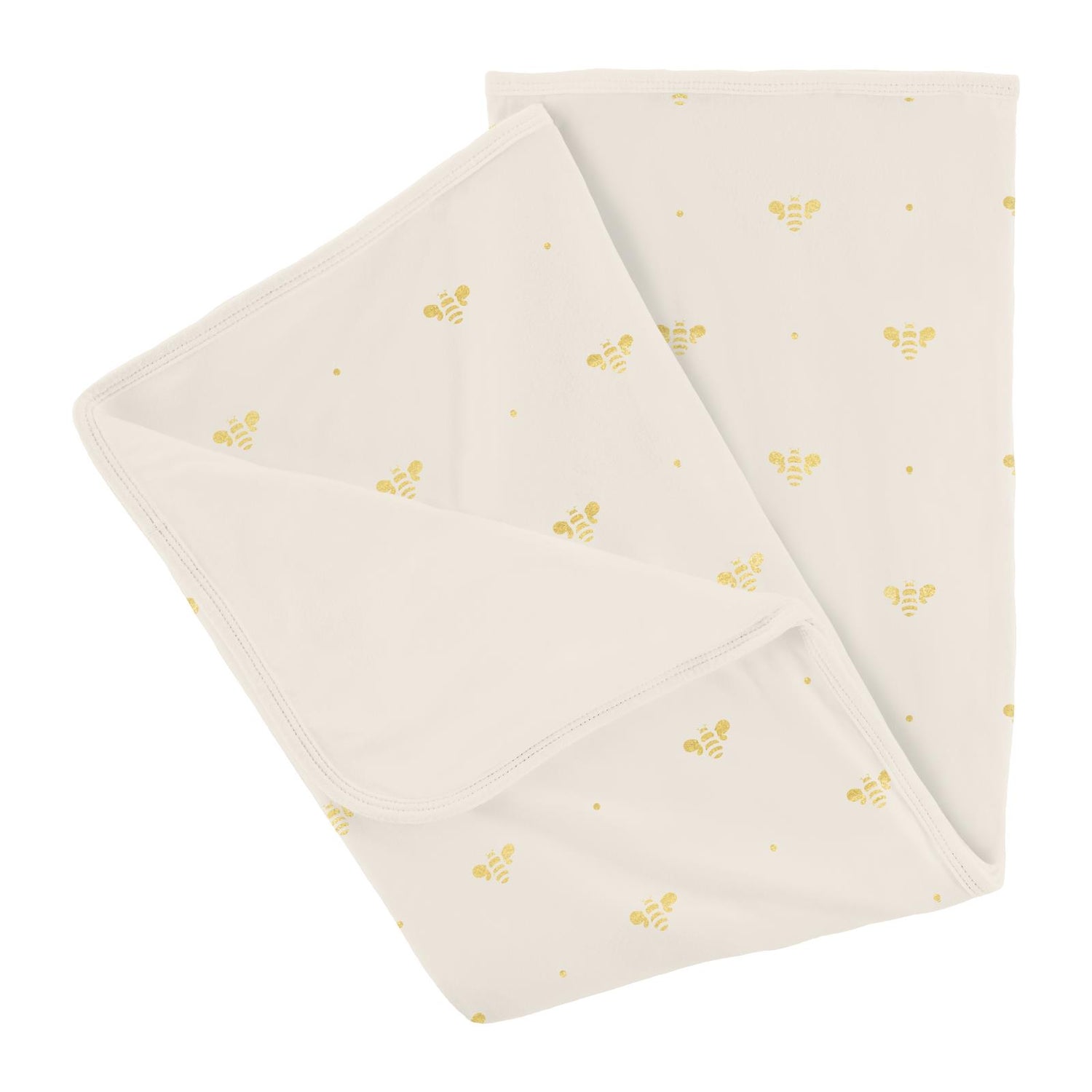 Print Stroller Blanket in Gold Bees (310431)