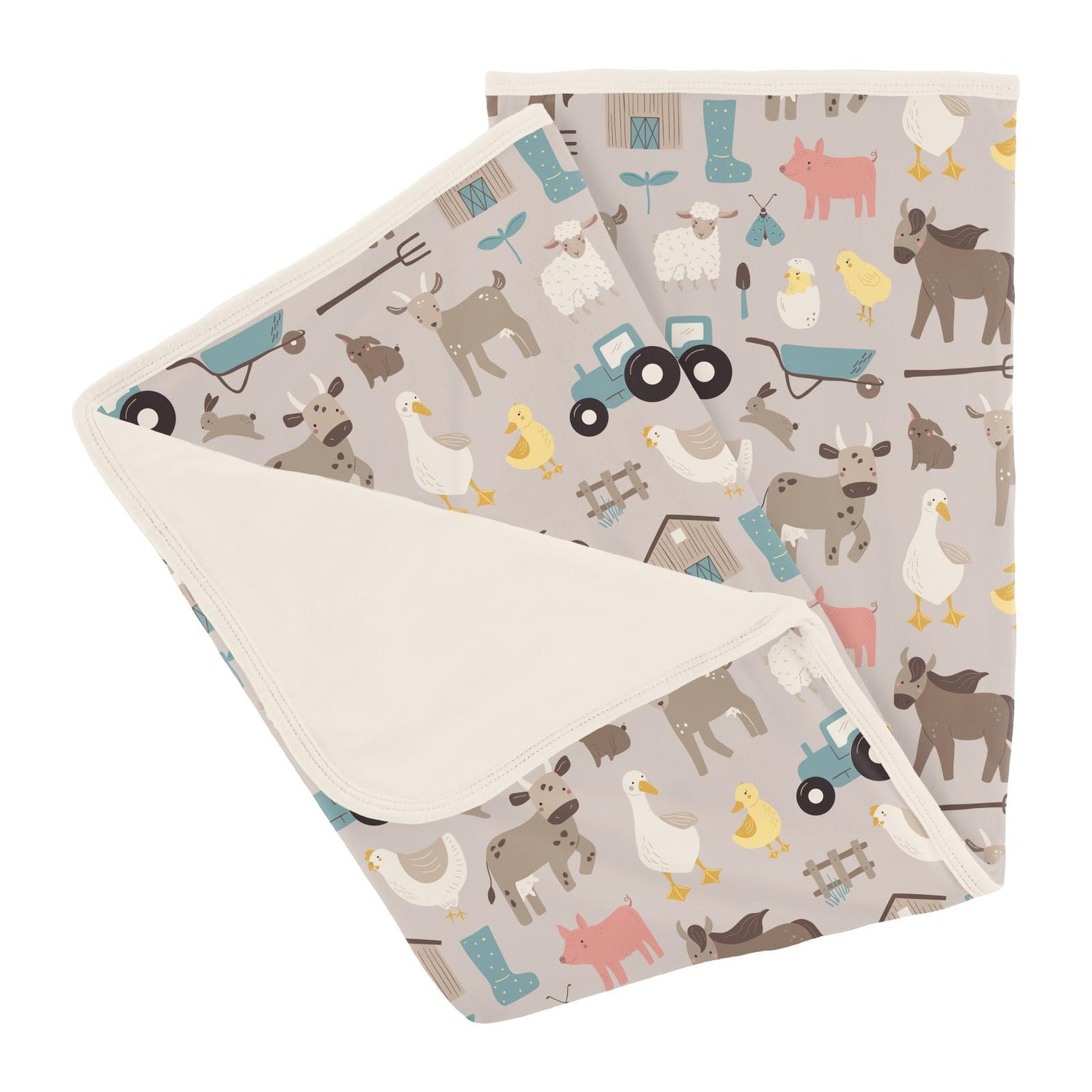 Print Stroller Blanket in Latte Morning on the Farm (310564)