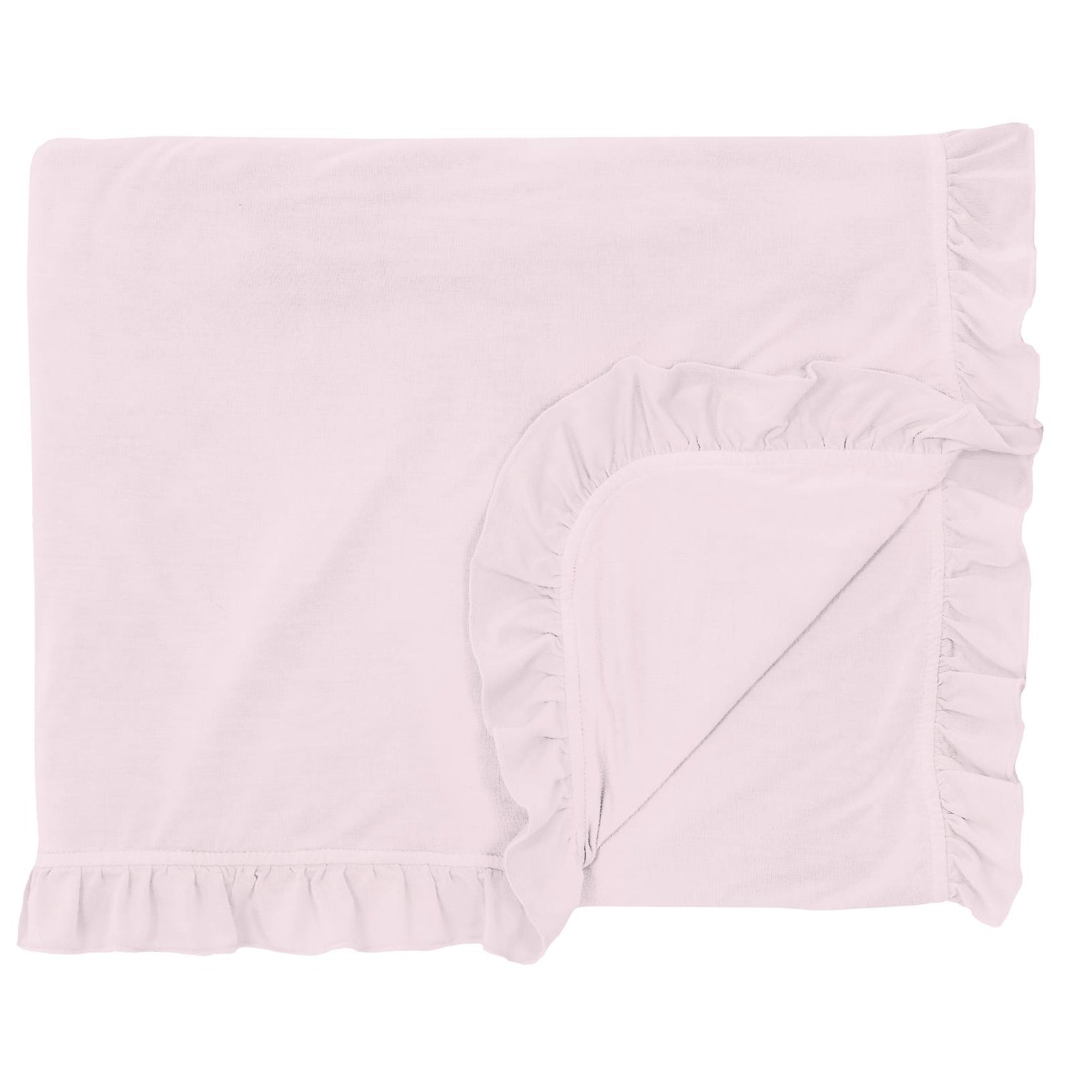 Ruffle Double Layer Throw Blanket in Shrinking Violet (320120)
