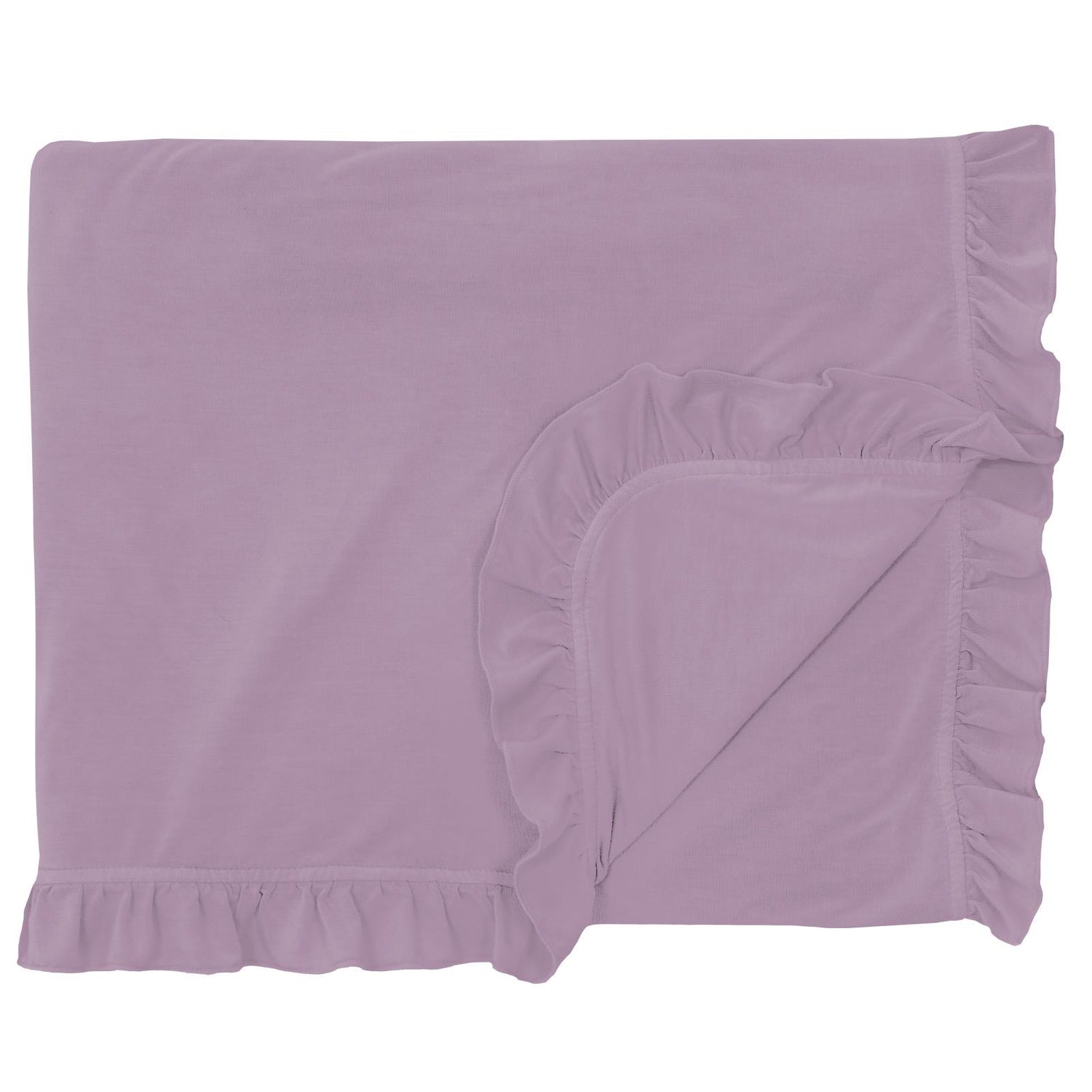 Ruffle Double Layer Throw Blanket in Lavender (320371)