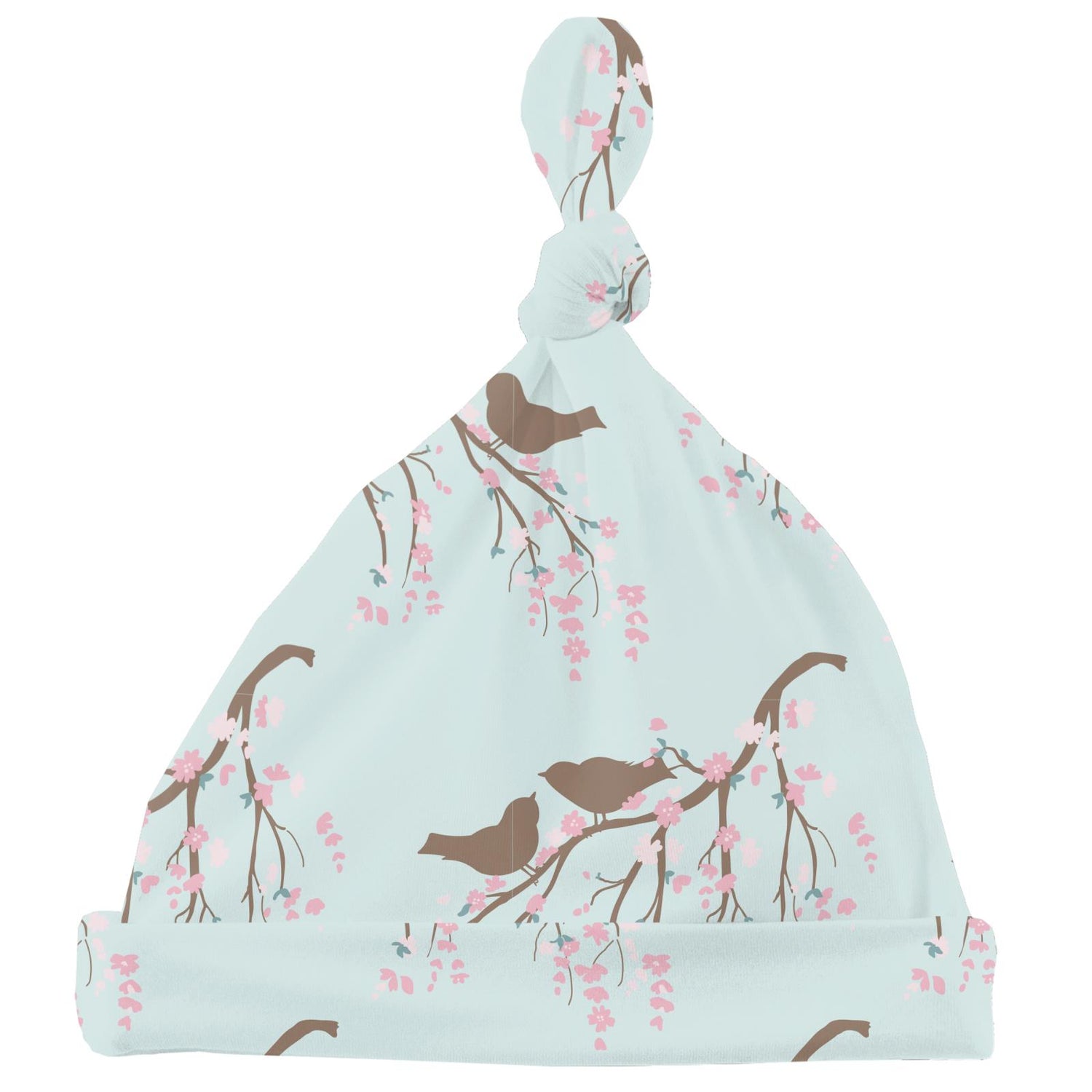 Print Knot Hat in Fresh Air Bird Branch (320382)