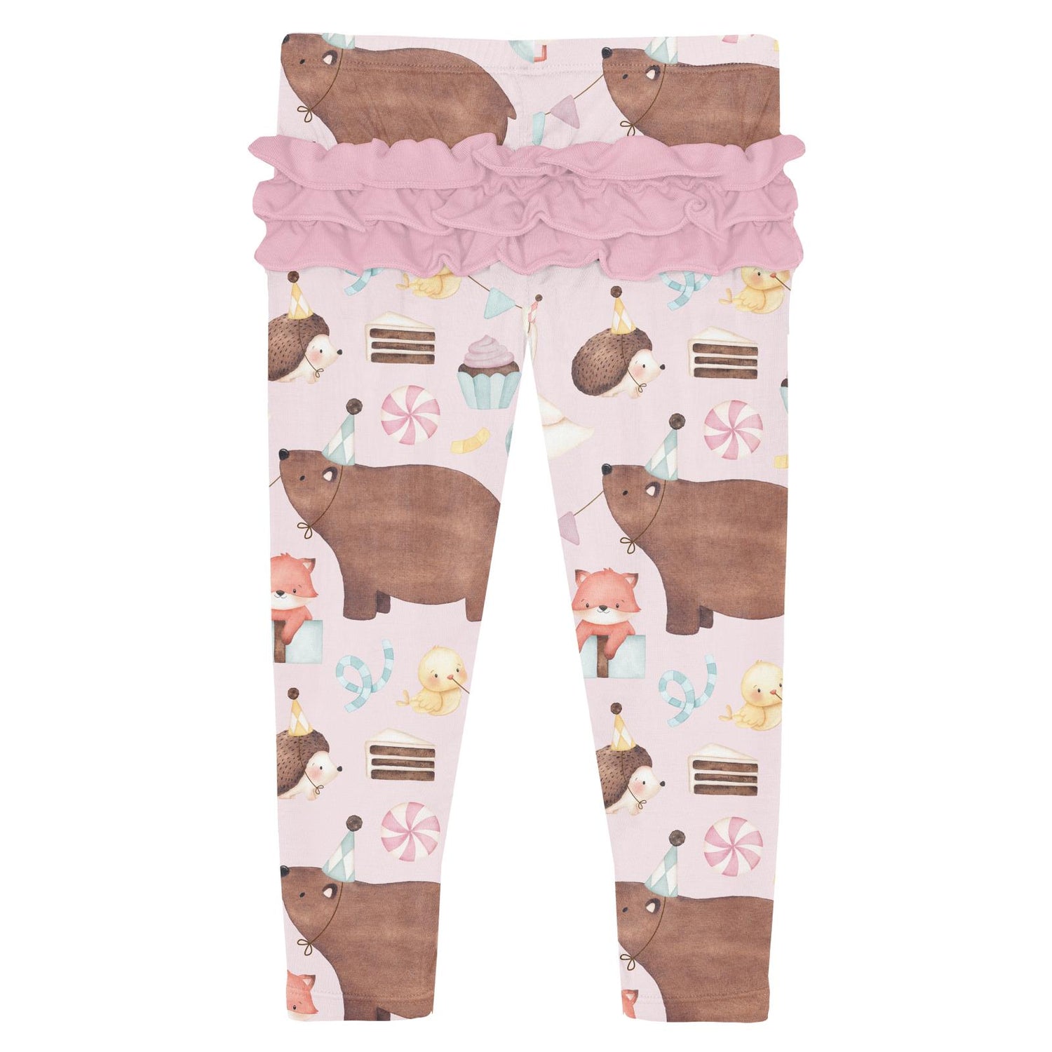 Print Ruffle Leggings in Shrinking Violet Forest Party (321707)