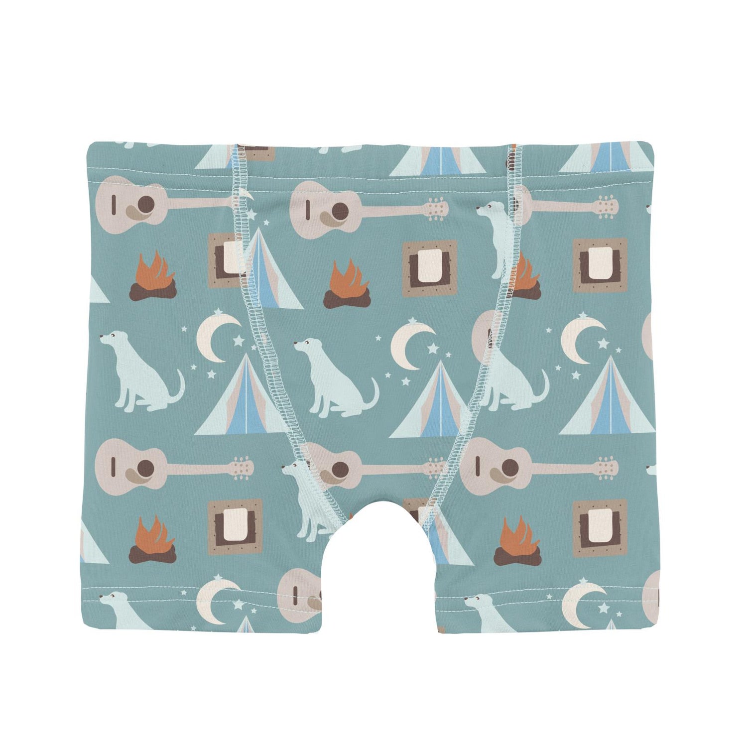 Print Boy's Boxer Brief in Jade Campfire (321745)