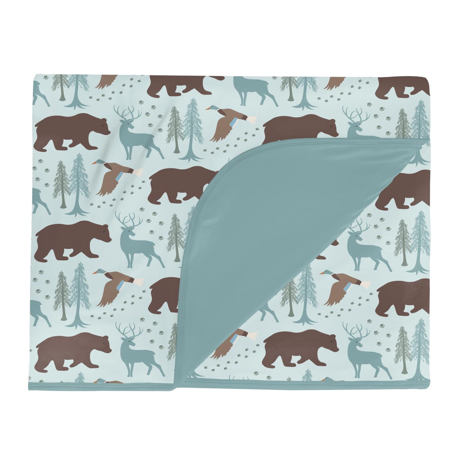 Print Double Layer Throw Blanket in Fresh Air Forest Adventure (319897)