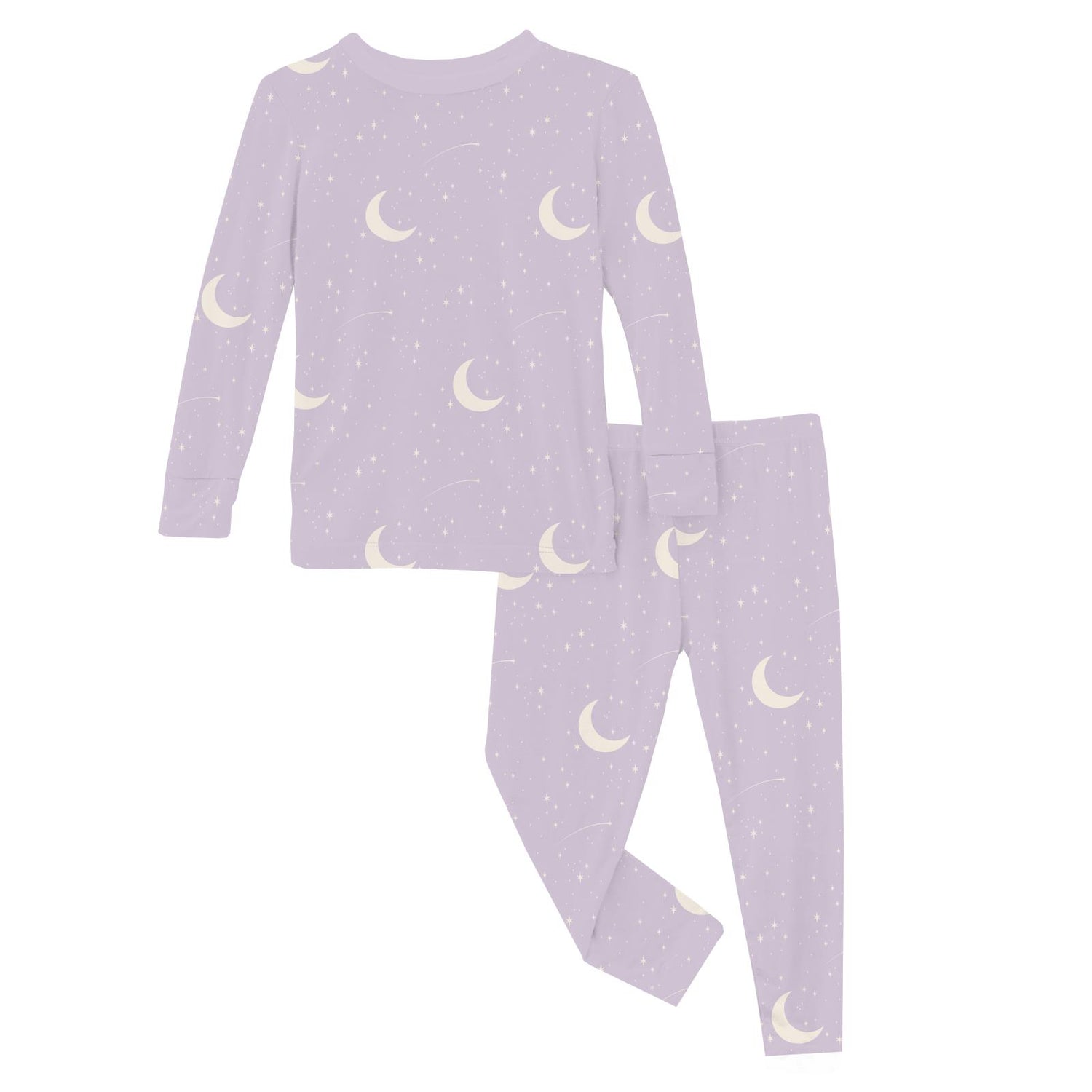Print Long Sleeve Pajama Set in Thistle Starry Sky & Moon (320089)