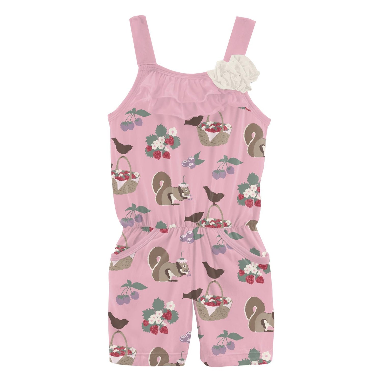 Print Flower Romper with Pockets in Cake Pop Berry Picking (320388)
