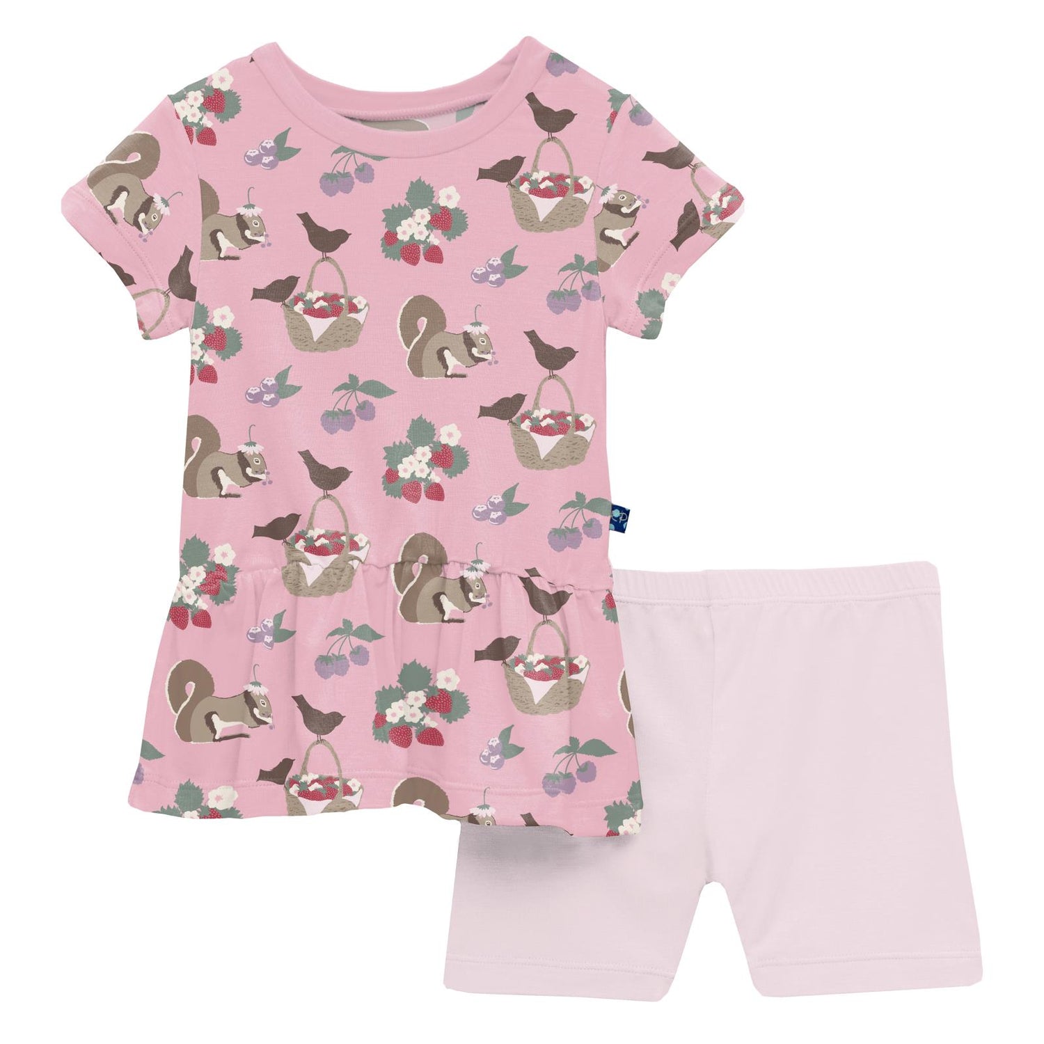 Print Short Sleeve Playtime Outfit Set in Cake Pop Berry Picking (321700)