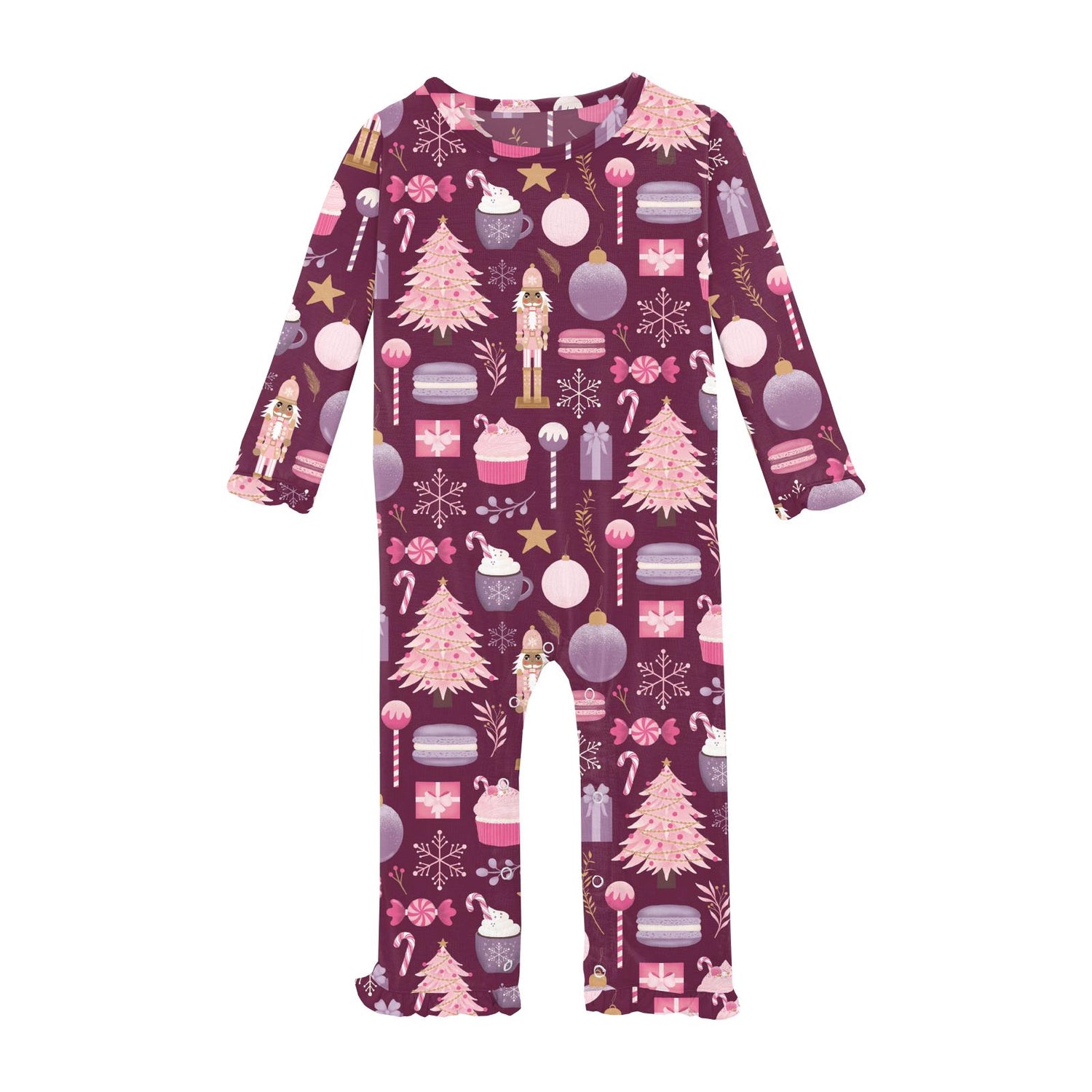 Print Oh La La Ruffle Romper in Melody Sugar Plum (370937)
