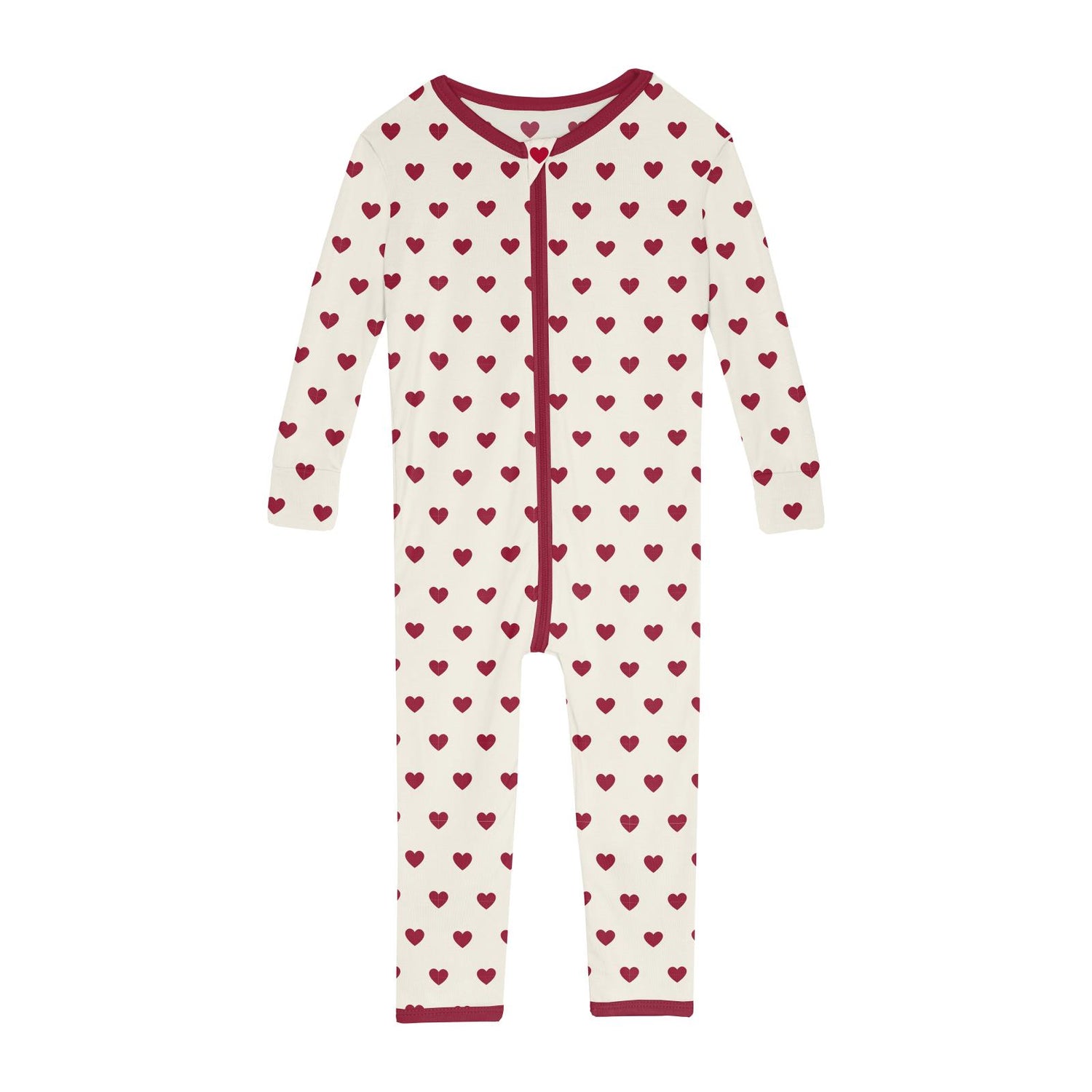 Print Convertible Sleeper with Zipper in Natural Hearts (283638)