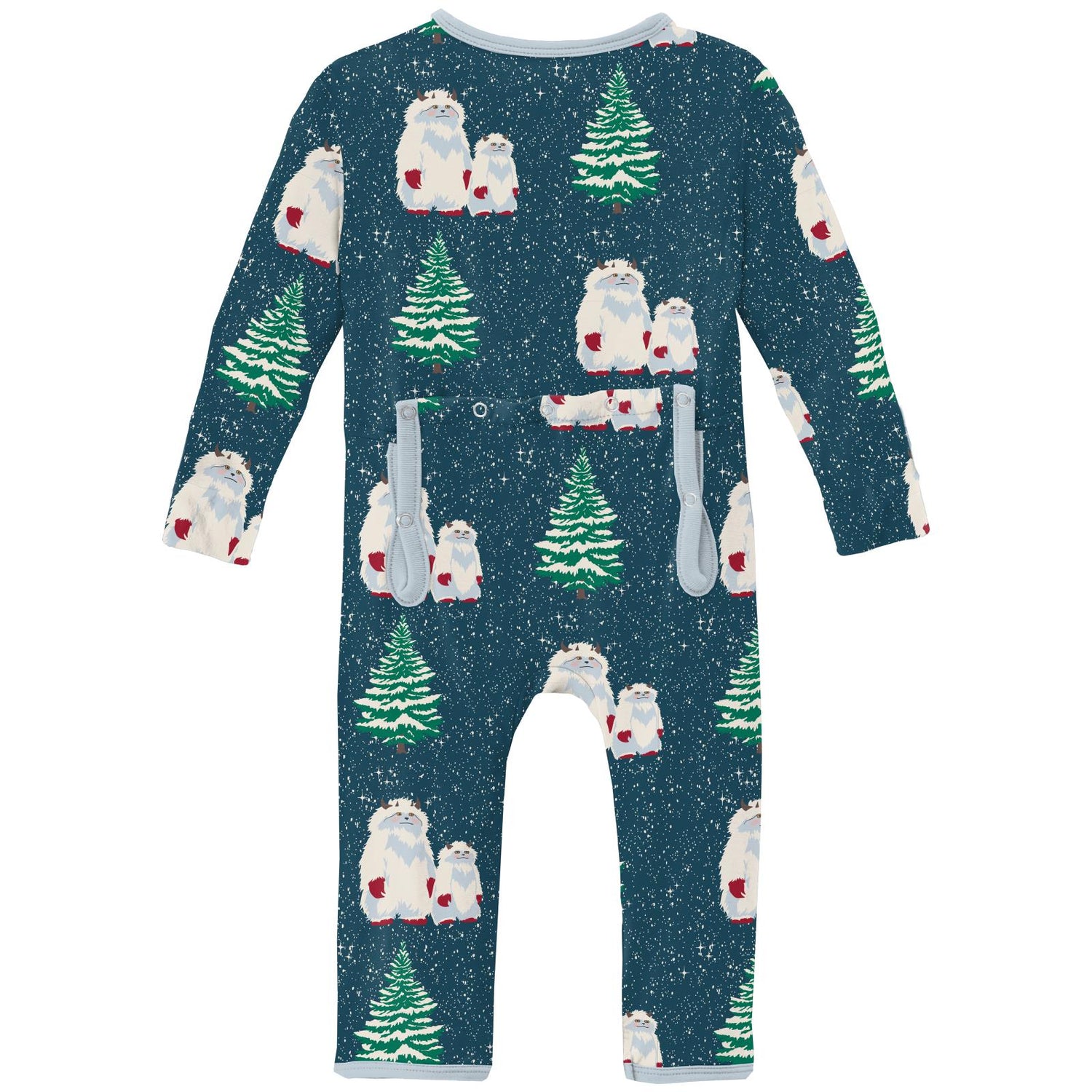 Print Coverall with 2 Way Zipper in Peacock Yeti