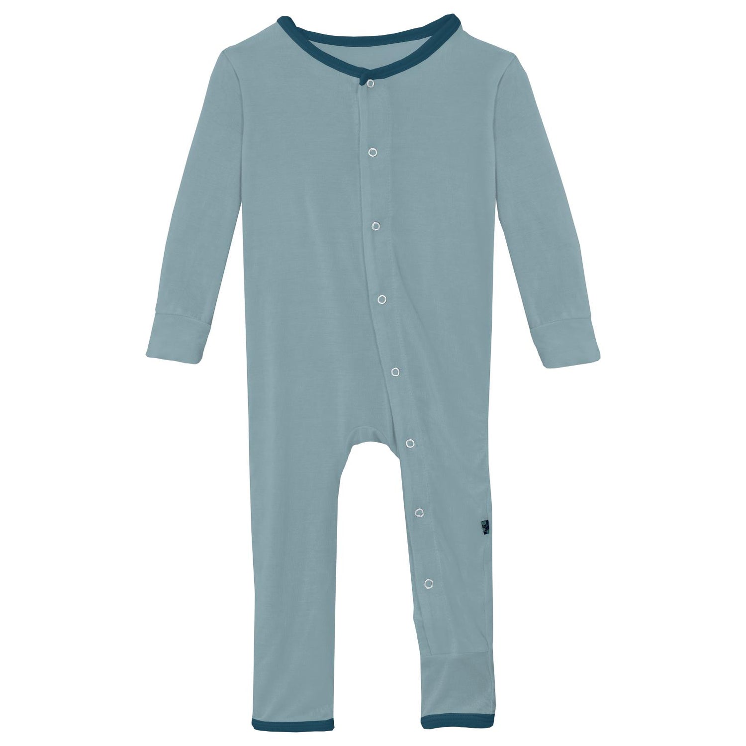 Applique Coverall with Snaps in Stormy Sea Whale (307663)