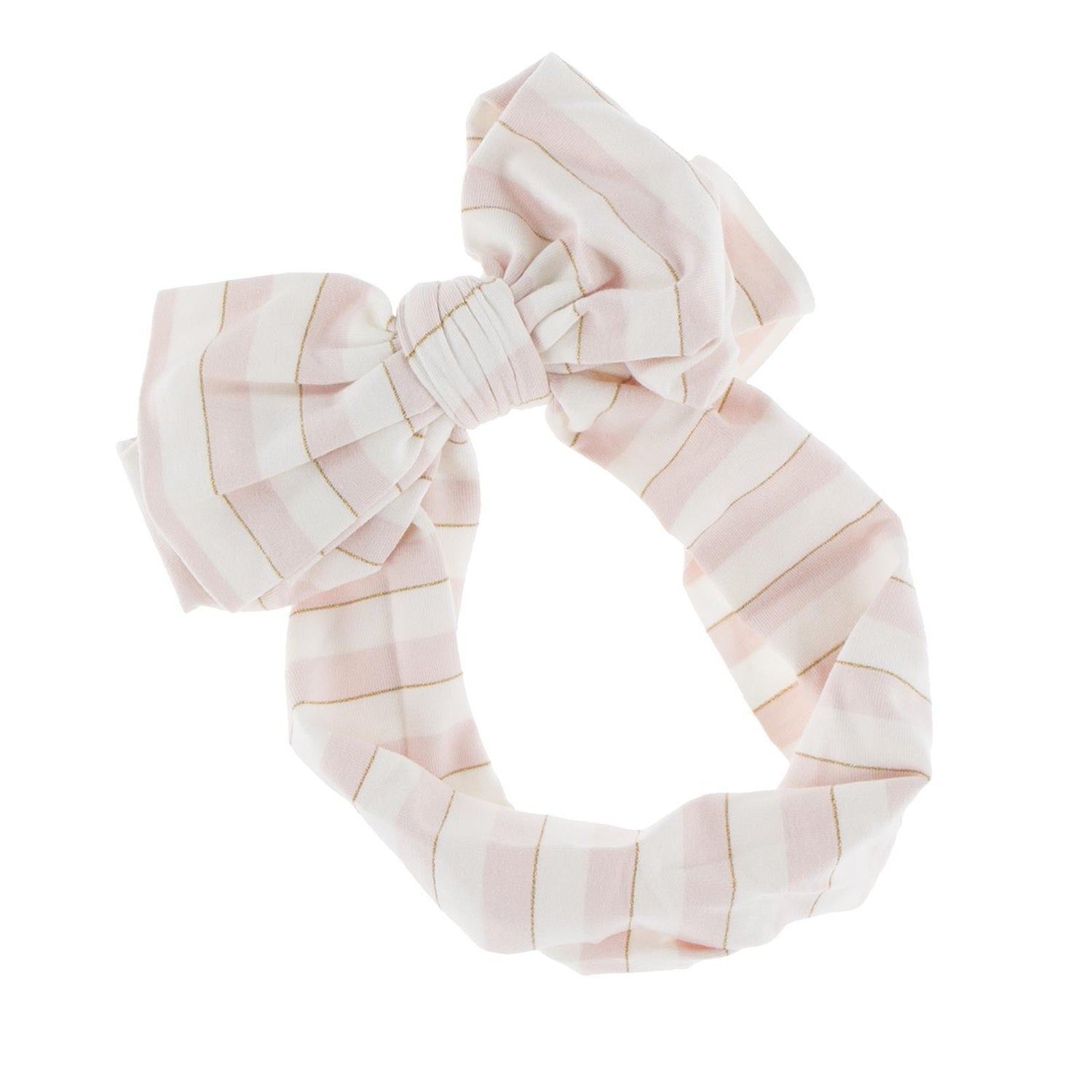 Print Luxe Head Wrap with Bow in Everyday Heroes Sweet Stripe (374242)