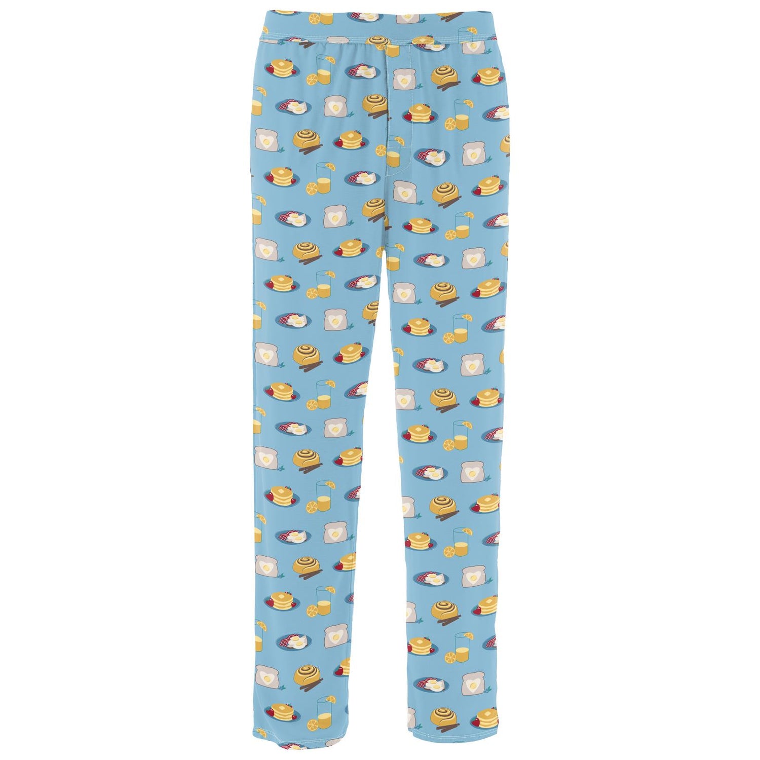 Men's Print Pajama Pants in Seaside Blue Breakfast in Bed (312797)