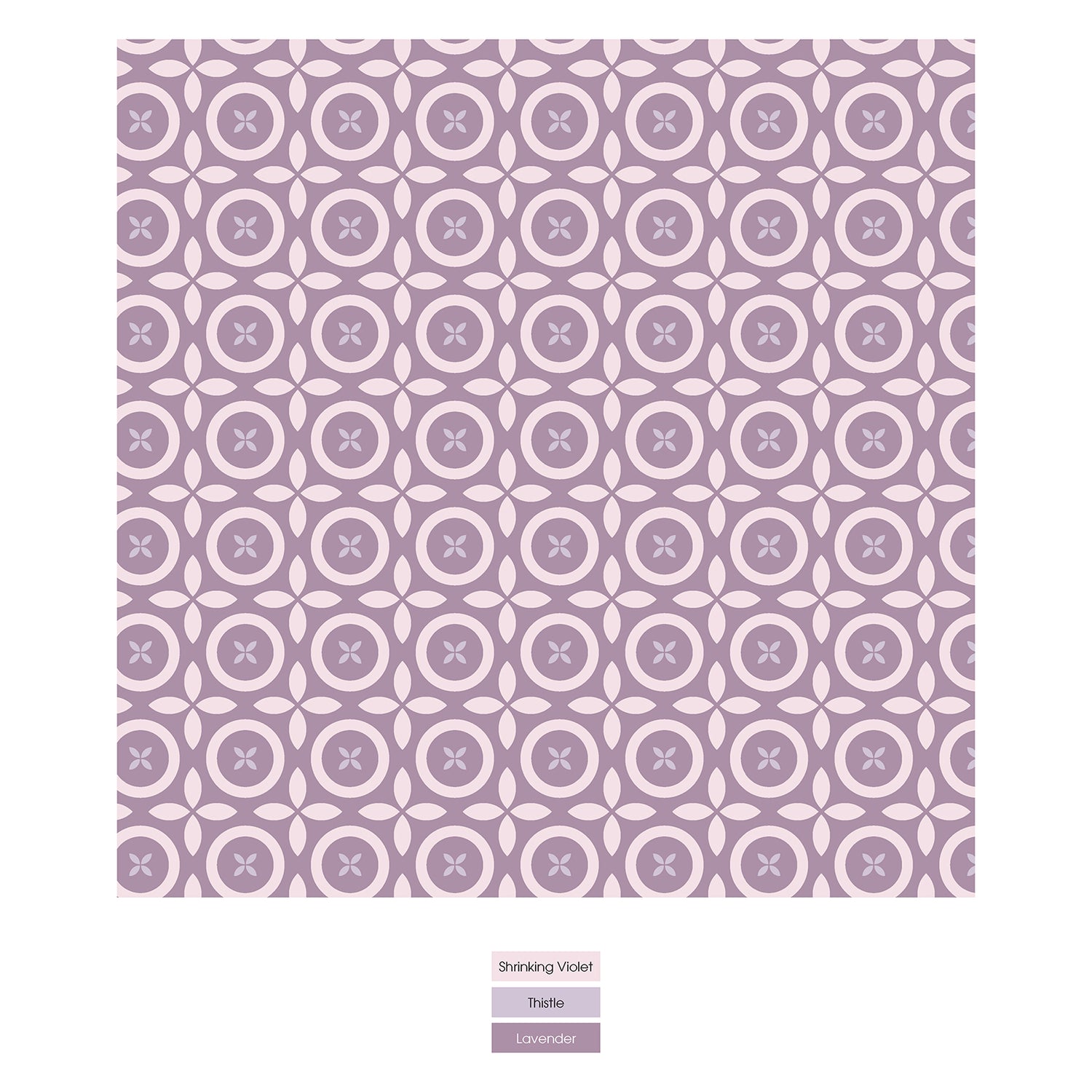 Print Ruffle Shorts in Lavender Flower Lattice (330826)