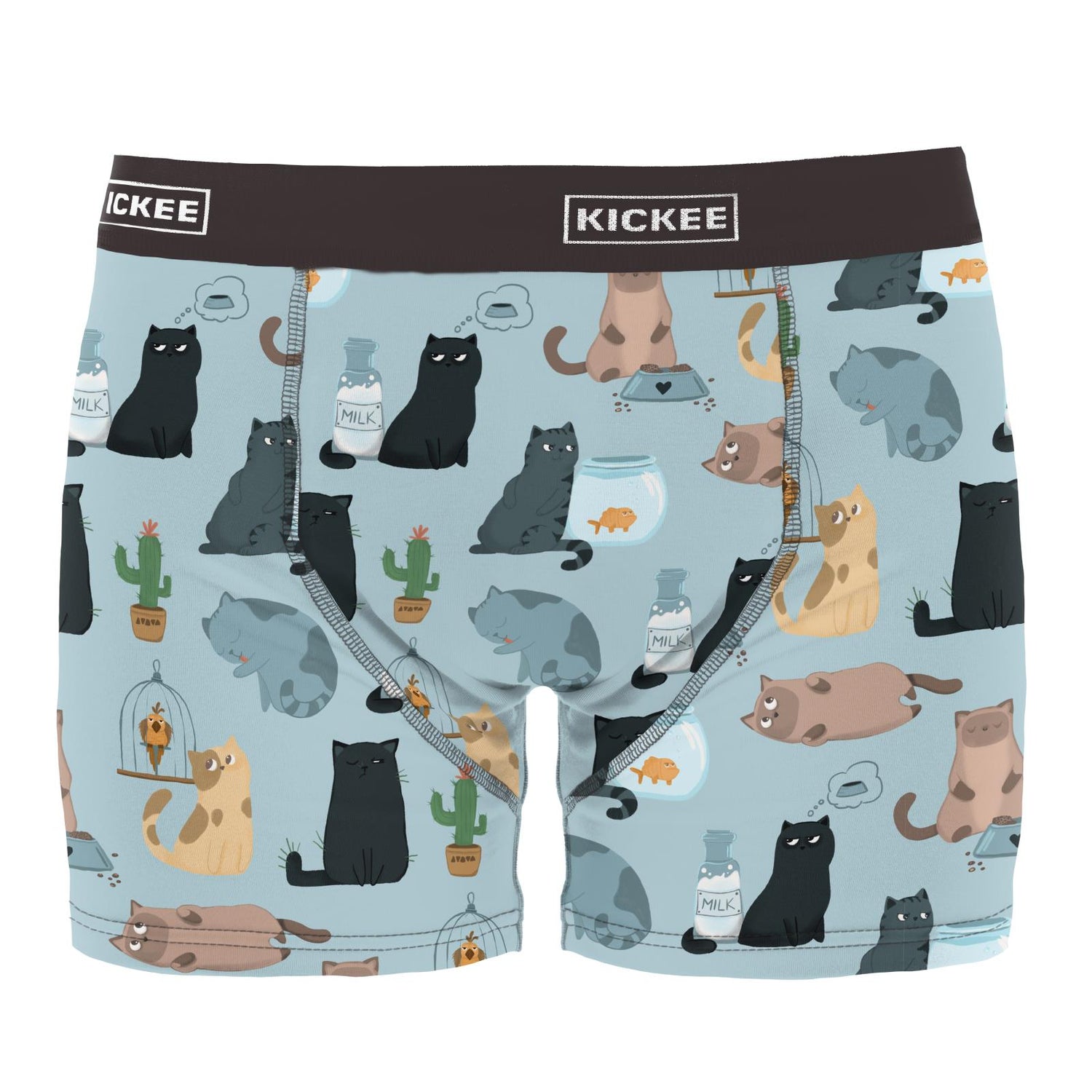 Men's Print Boxer Brief in Spring Sky House Cats (352240)