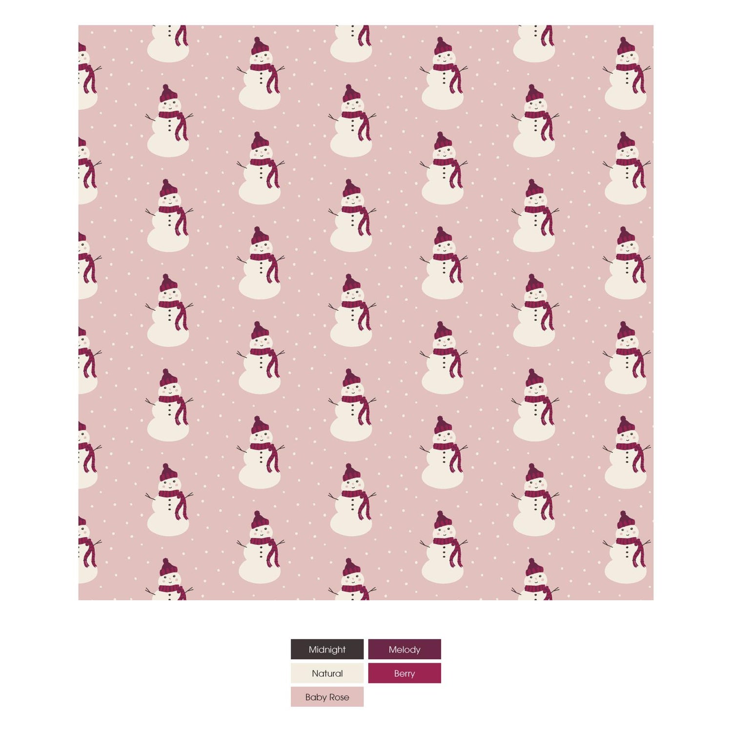 Print Muffin Ruffle Coverall with 2 Way Zipper in Baby Rose Tiny Snowman (278864)