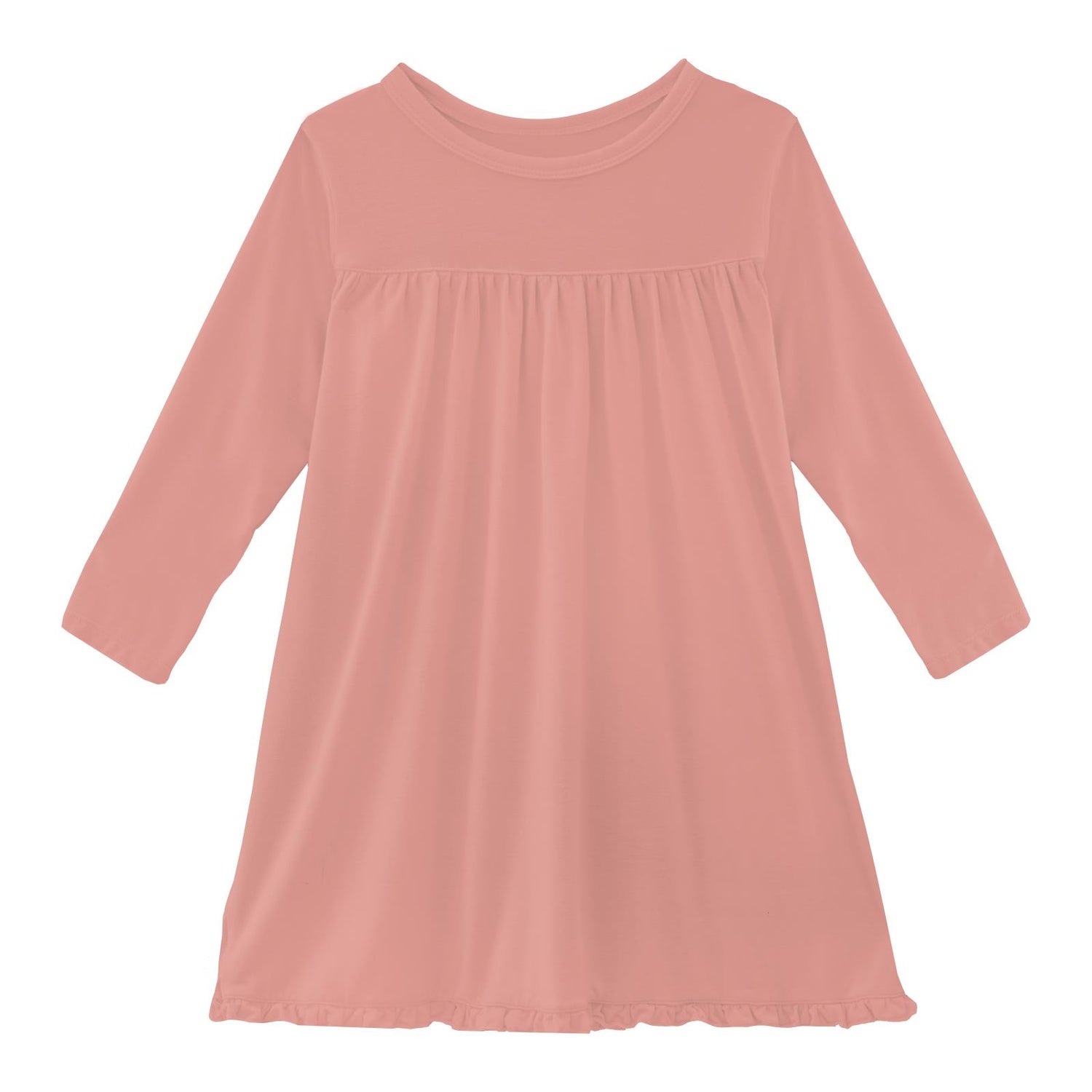 Classic Long Sleeve Swing Dress in Blush