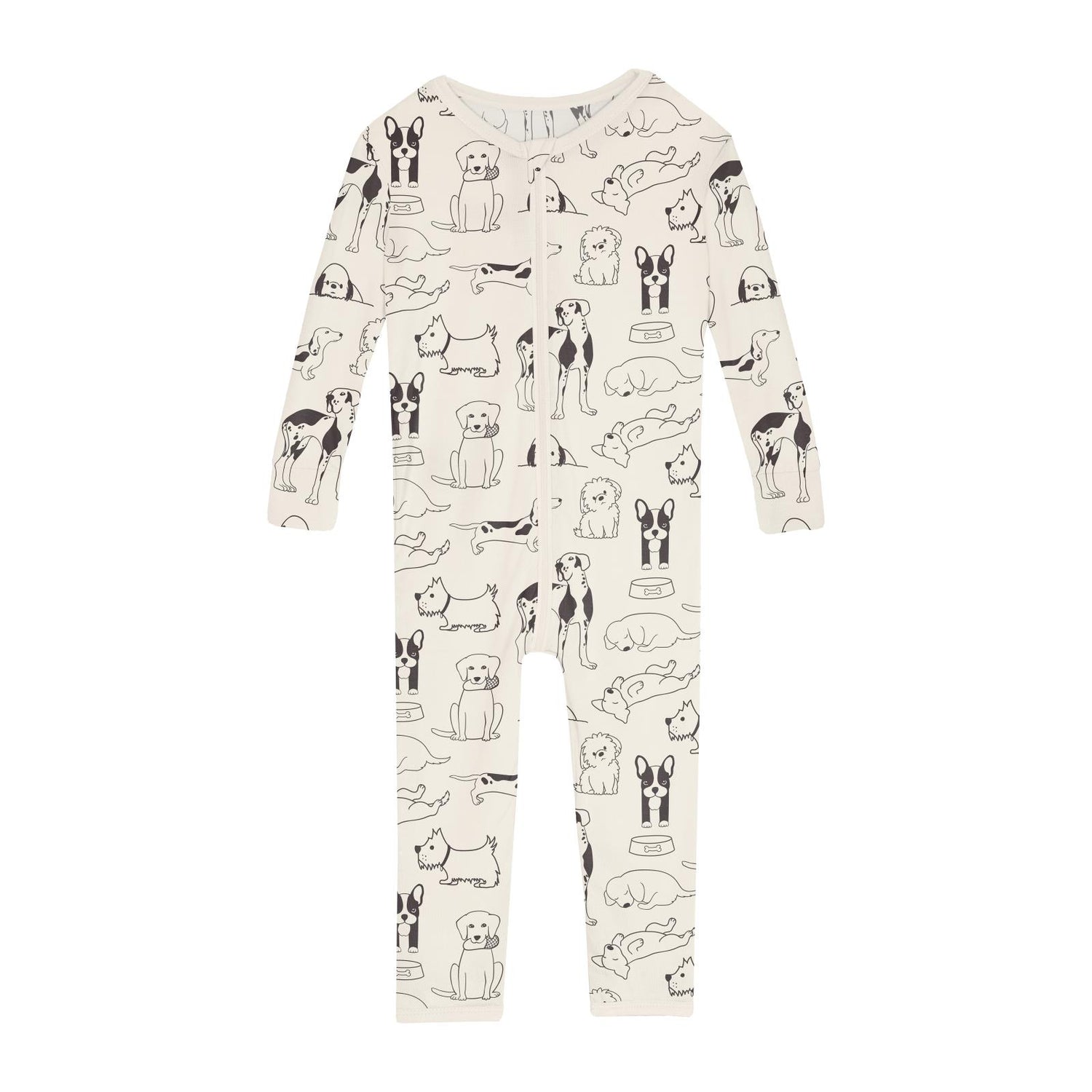 Print Convertible Sleeper with Zipper in Natural Dogs (359396)