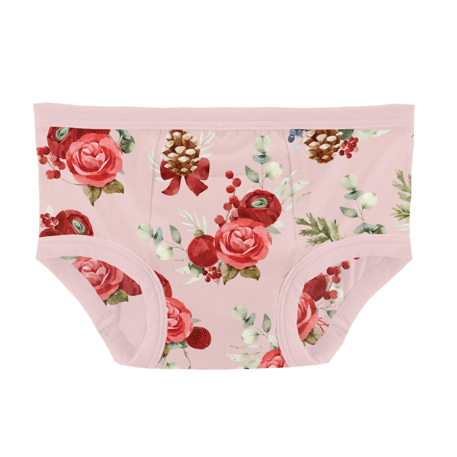 Print Training Pants in Baby Rose Holiday Floral (346831)