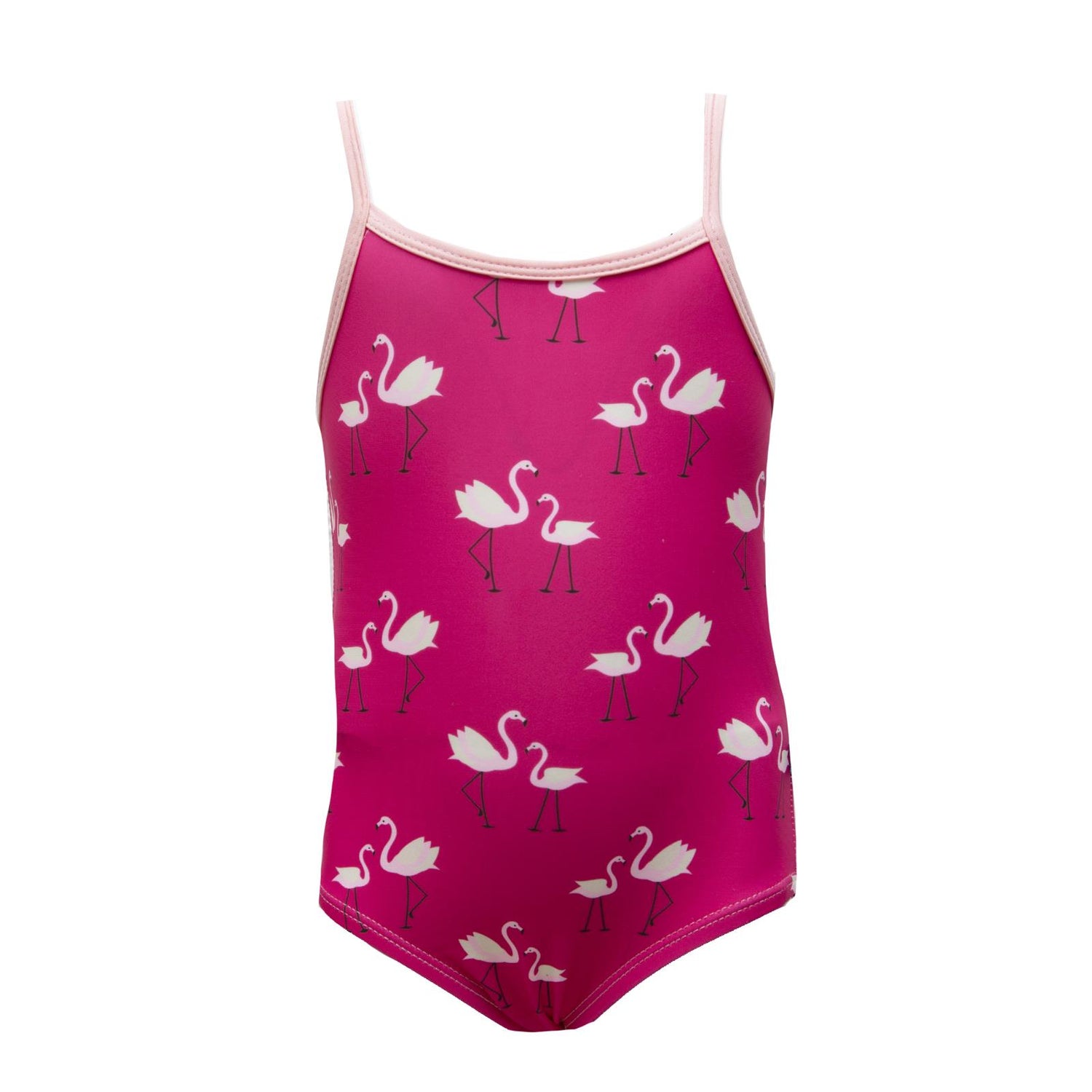 Print One-Piece Bathing Suit in Calypso Flamingos (243213)