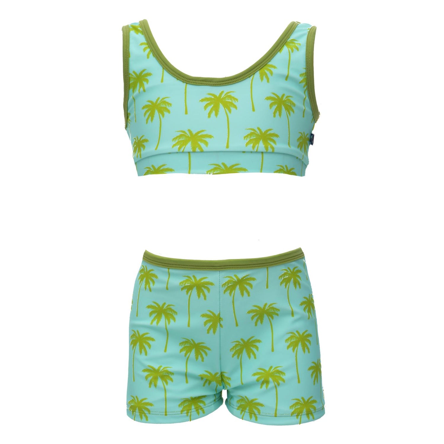 Print 2-Piece Sport Bathing Suit in Summer Sky Palm Trees (243231)