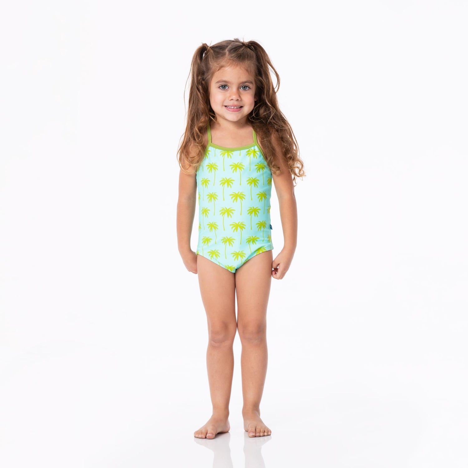 Print One-Piece Bathing Suit in Summer Sky Palm Trees (243337)