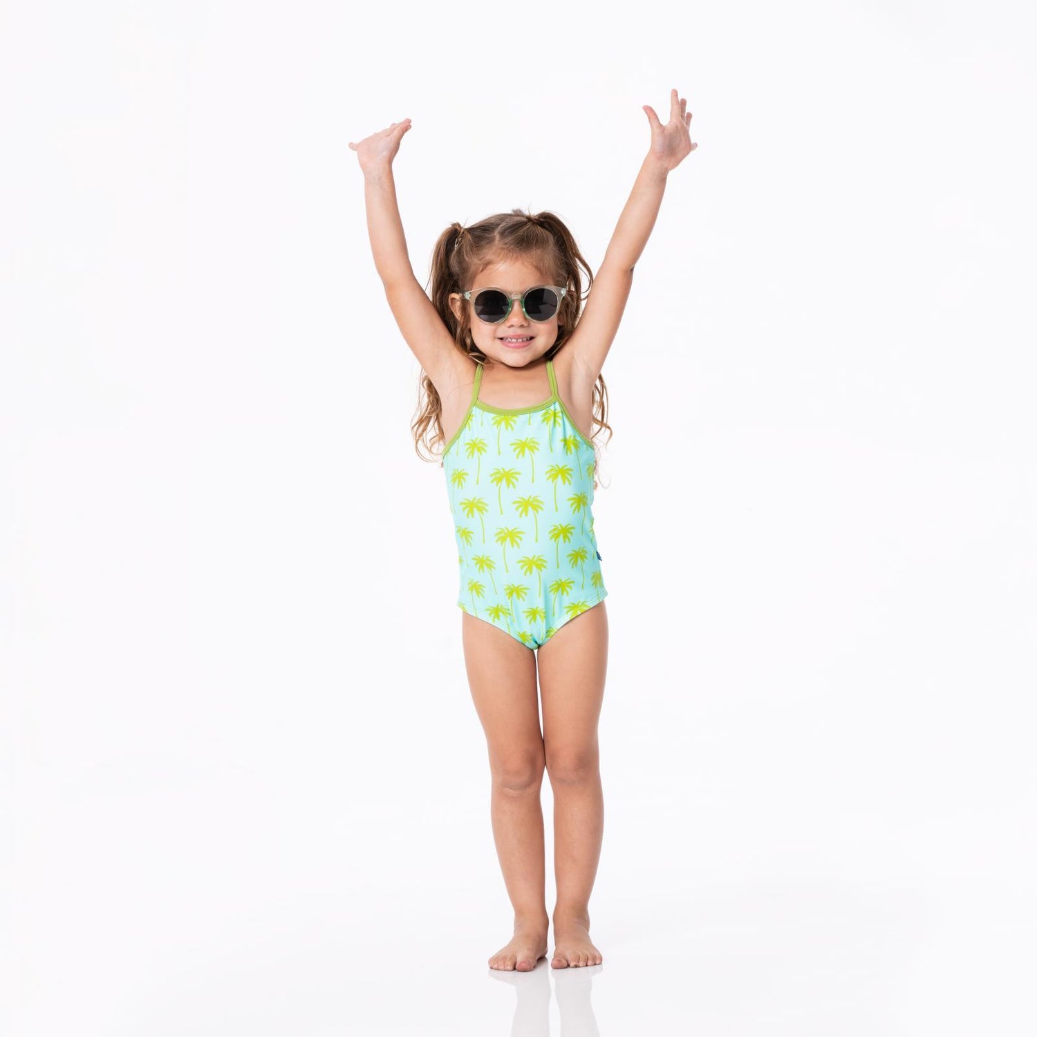 Print One-Piece Bathing Suit in Summer Sky Palm Trees (243348)