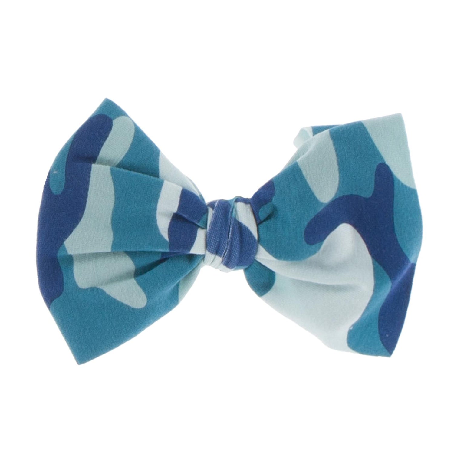 Print Luxe Skinny Bow with Black Headband in Oasis Military